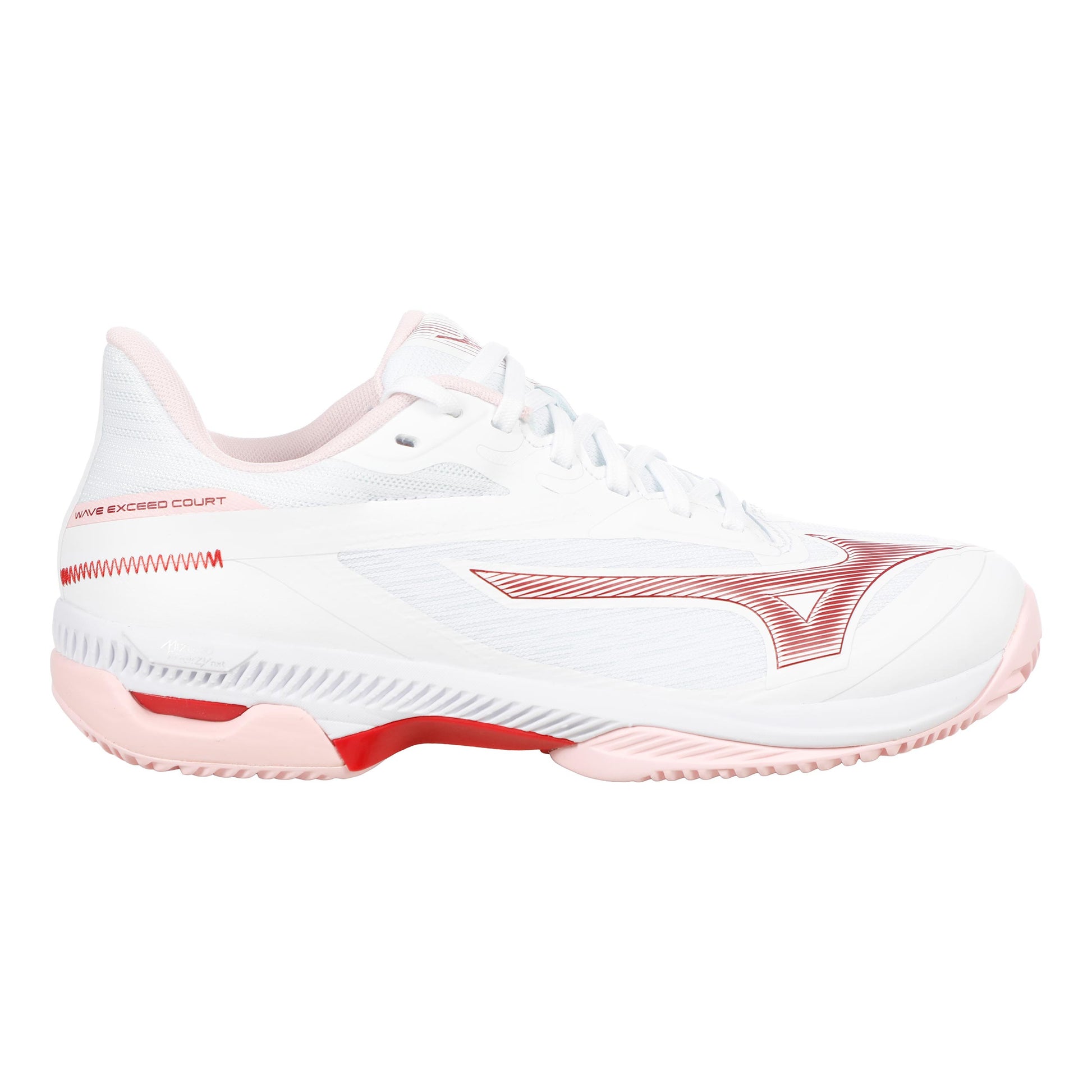 Mizuno Wave Exceed Court Sandplatzschuh Damen - weiß, berry