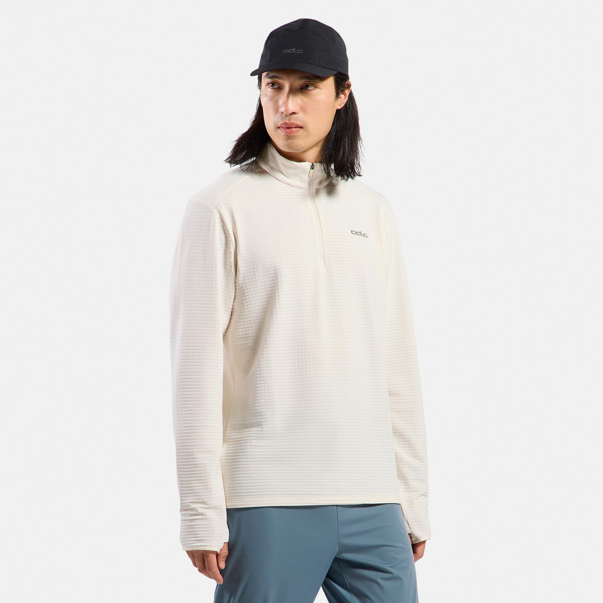 Odlo Essential Thermal Midlayer 1/2 Zip Running shirt Men - cream