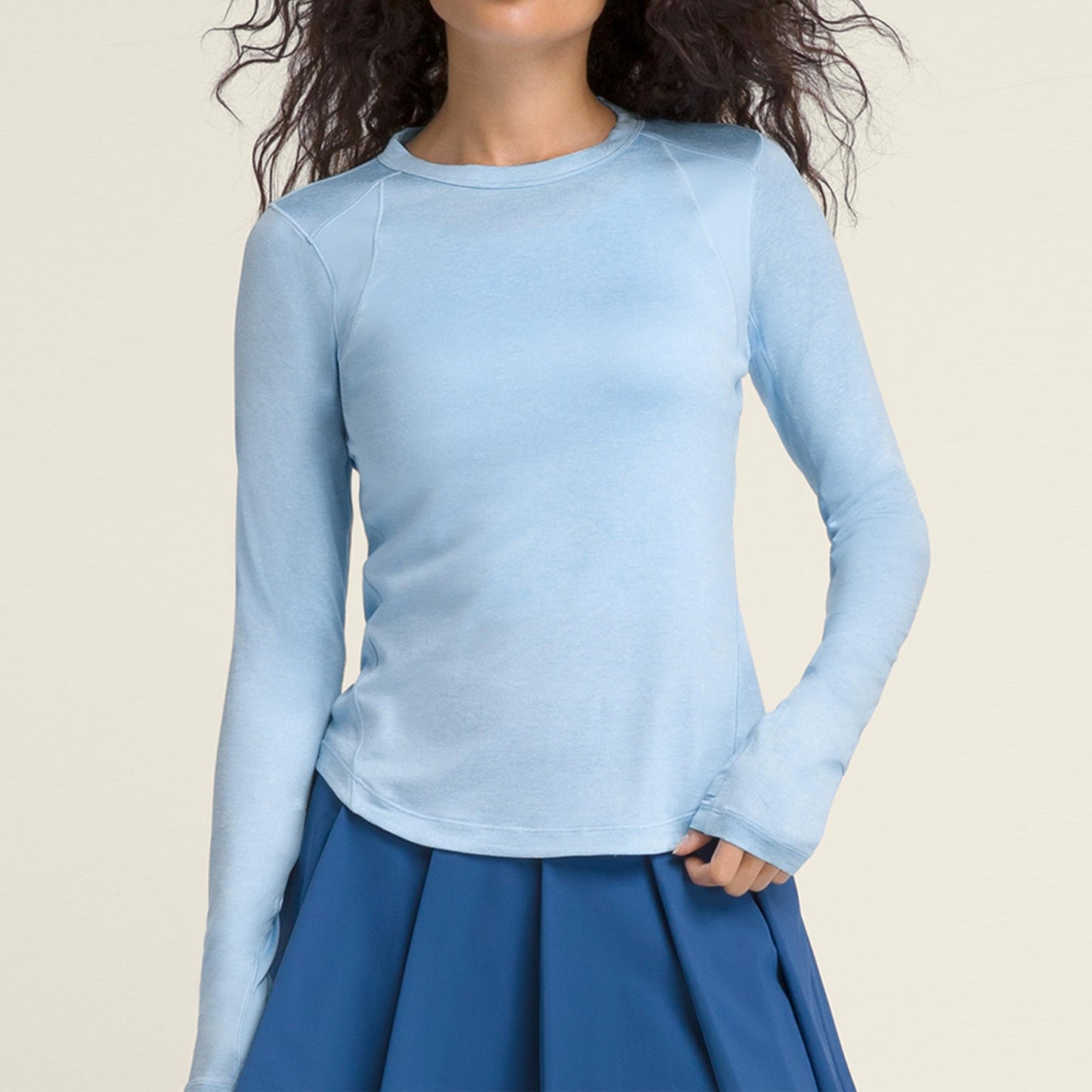 Wilson W All Day Long Sleeve Longsleeve -blau