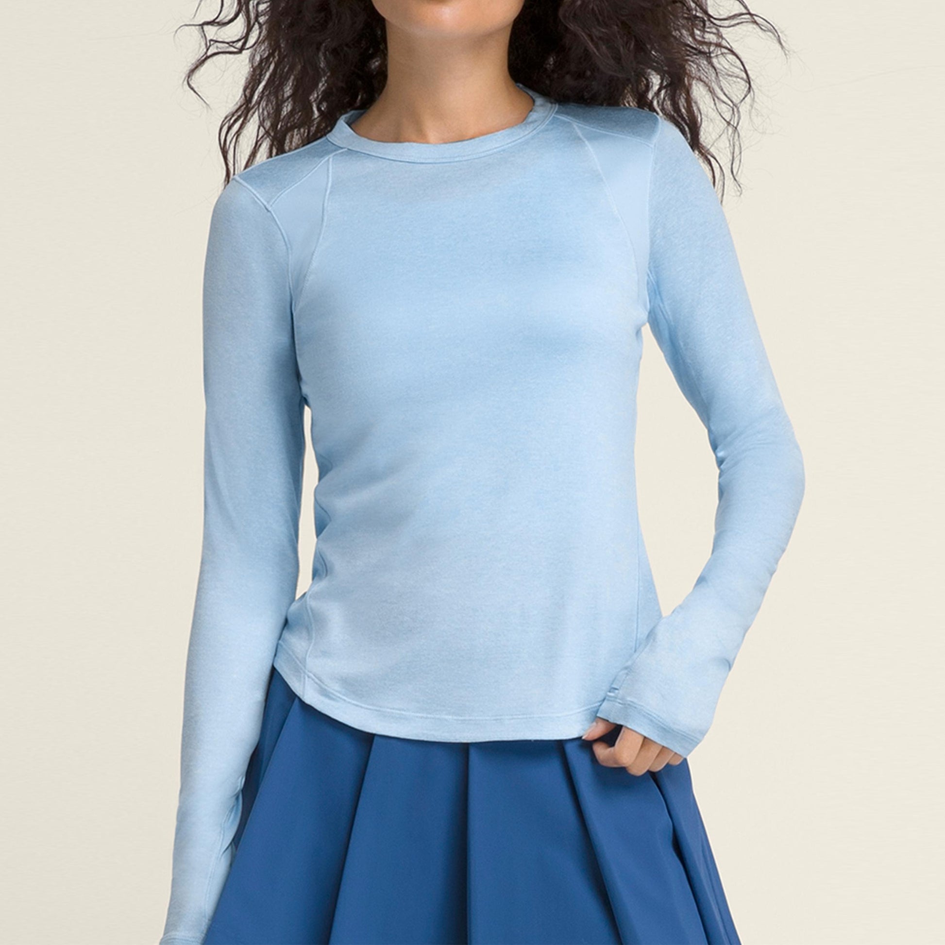 Wilson W All Day Long Sleeve Longsleeve -blau