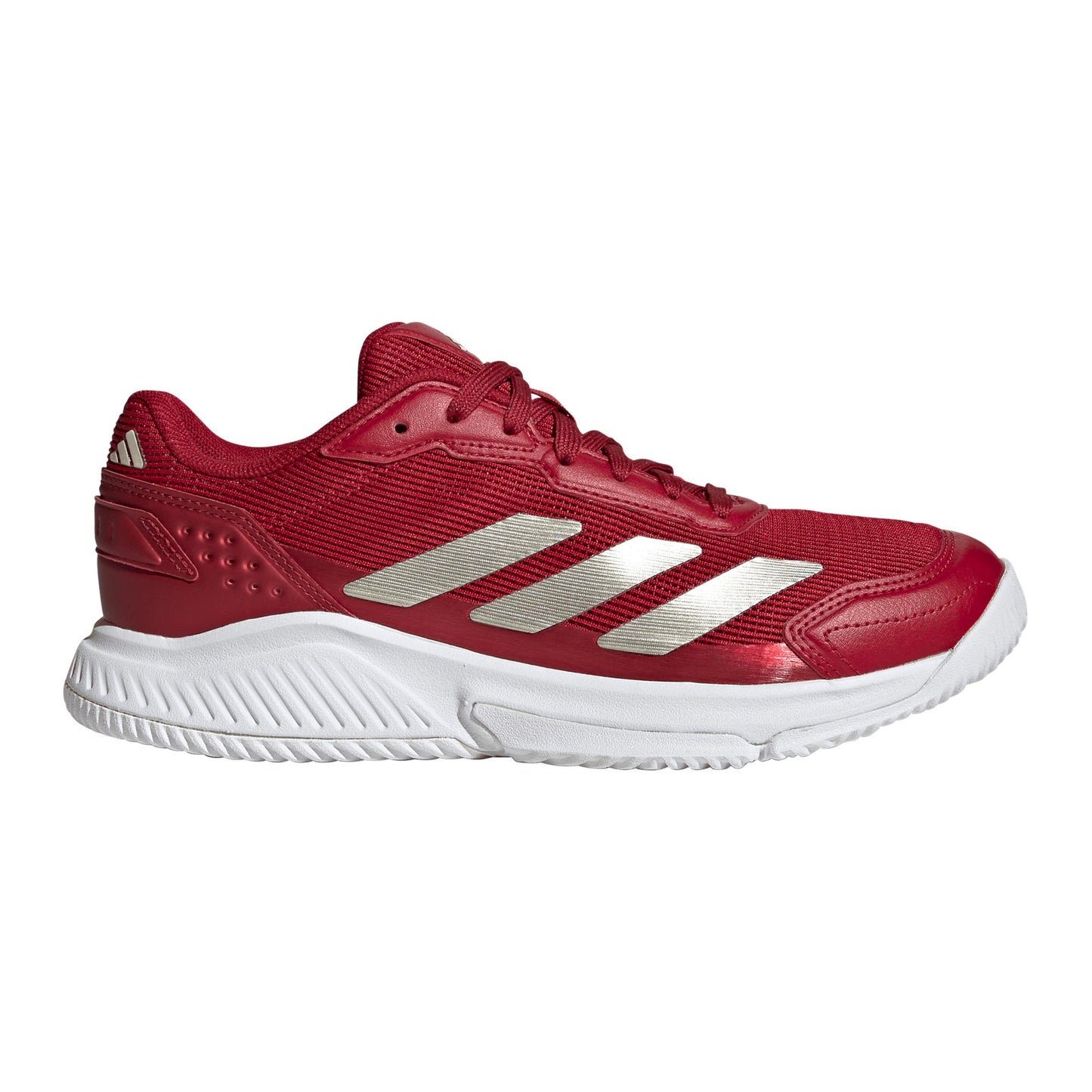 adidas Courtquick Padelschuh Damen - rot, silber