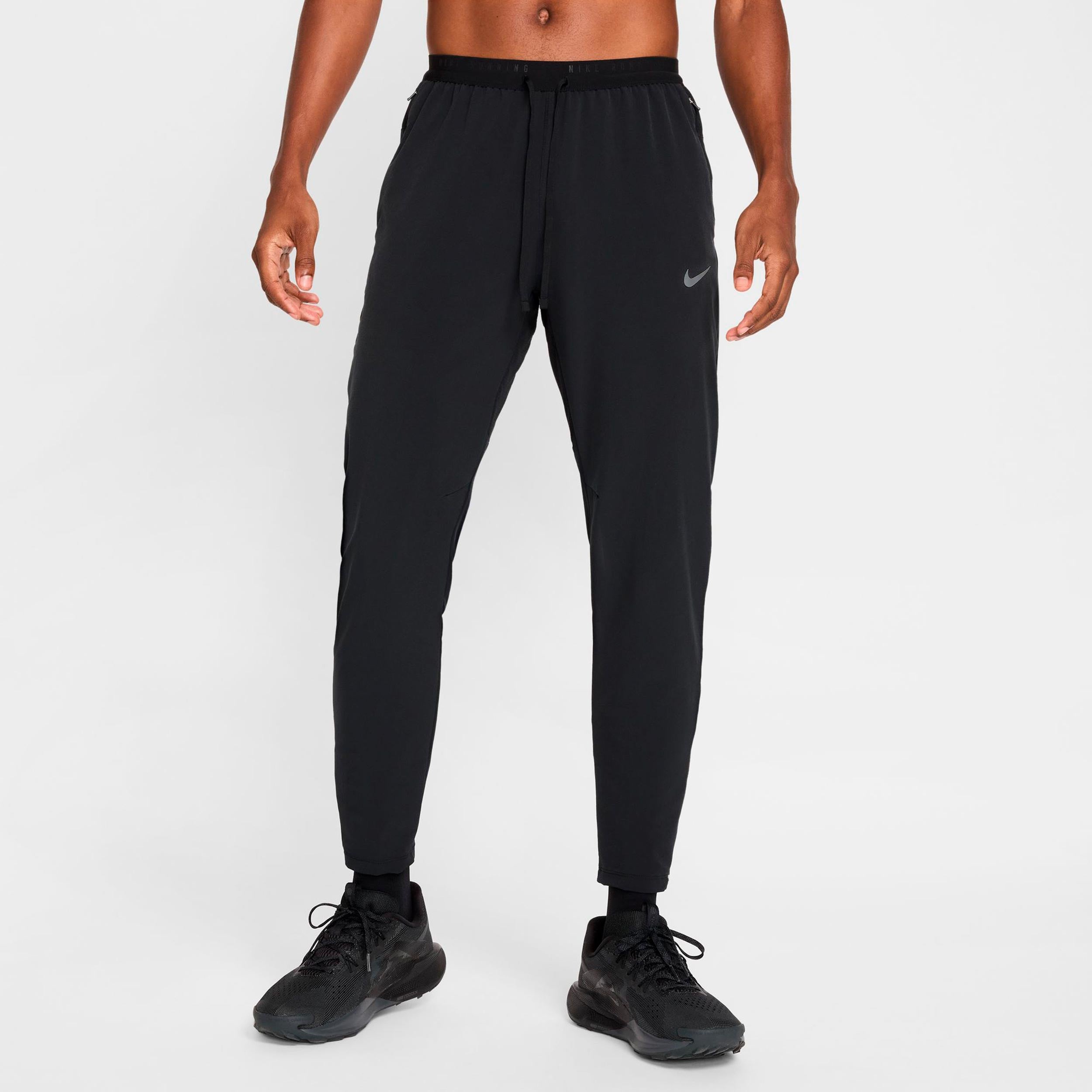 Nike Stride Laufhose Herren - schwarz, silber