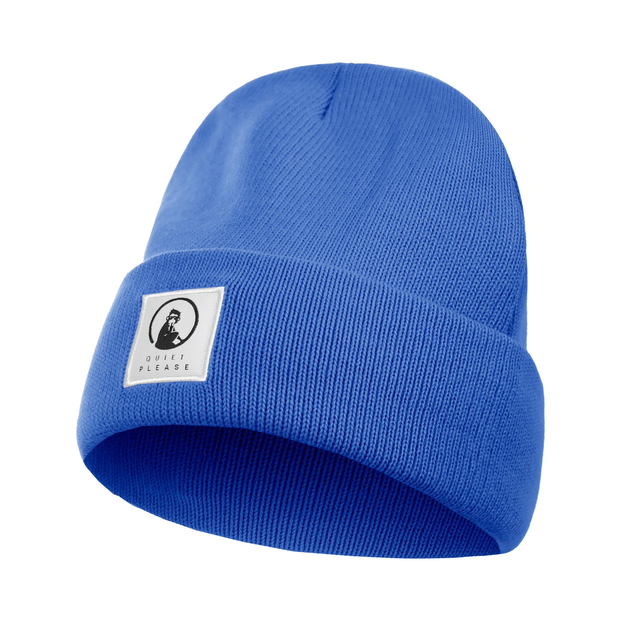 Quiet Please Get Warm Beanie Unisex-dark blue
