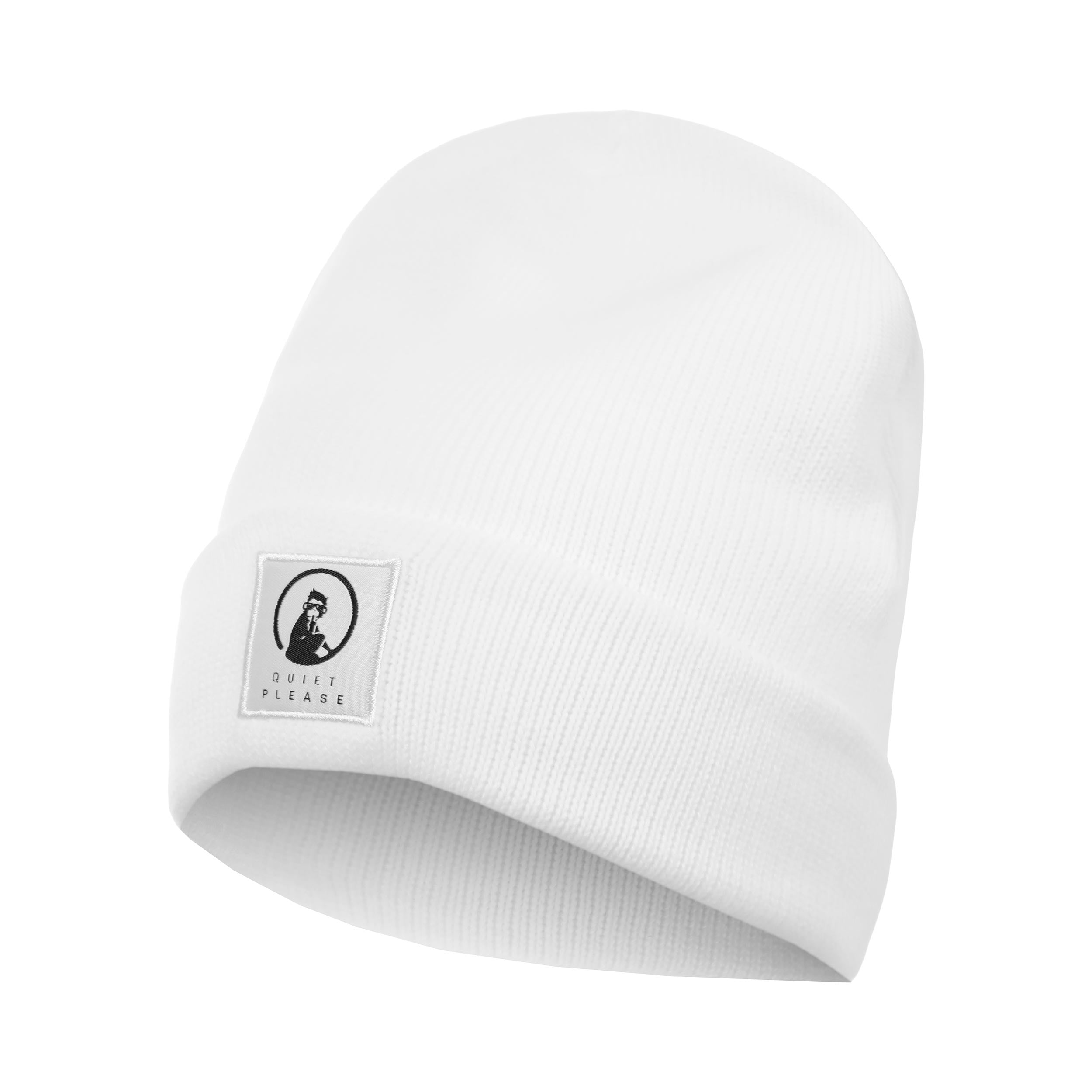 Quiet Please Get Warm Beanie Unisex-white