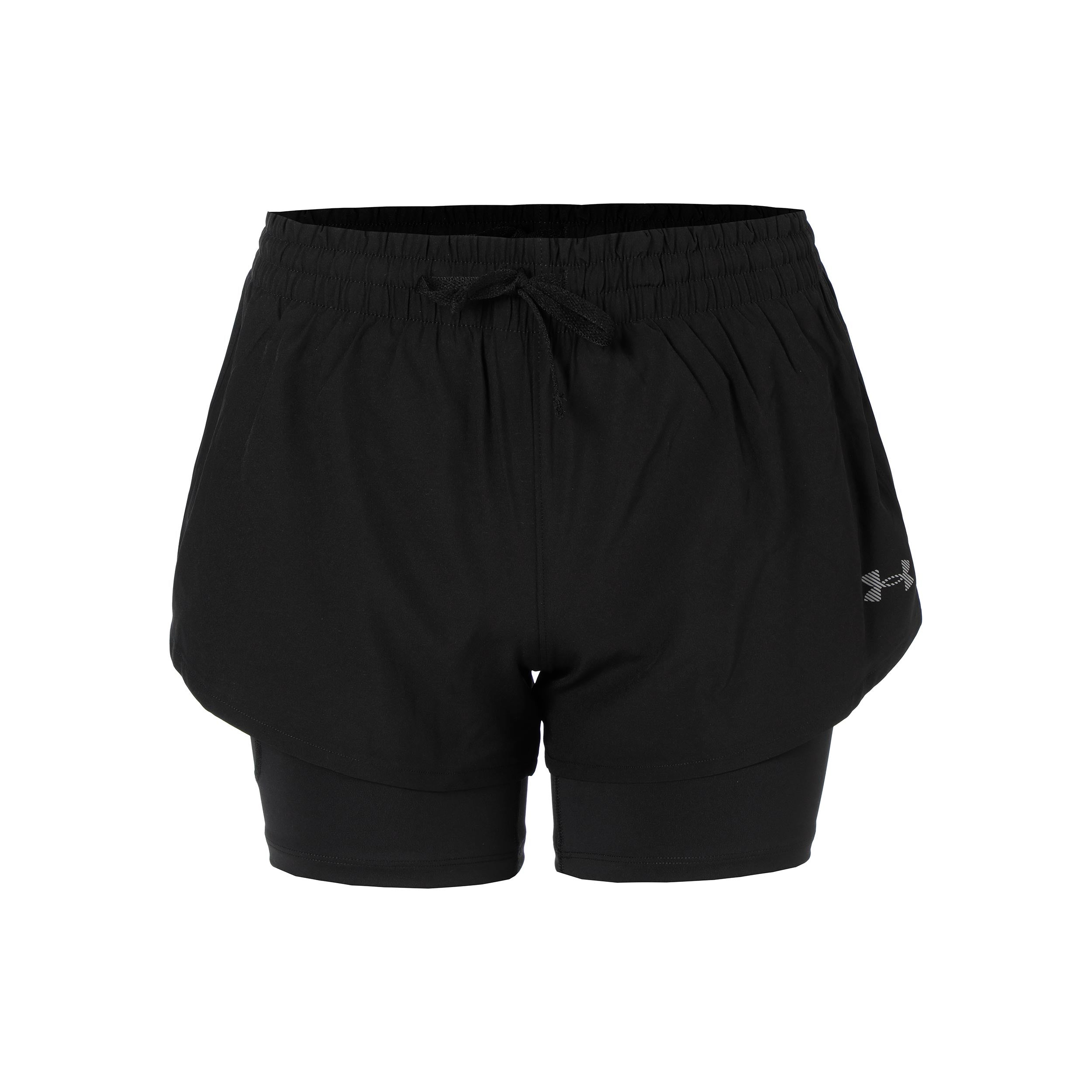 Under Armour Velociti Pro 4in 2n1  Running shorts Women-black, silver