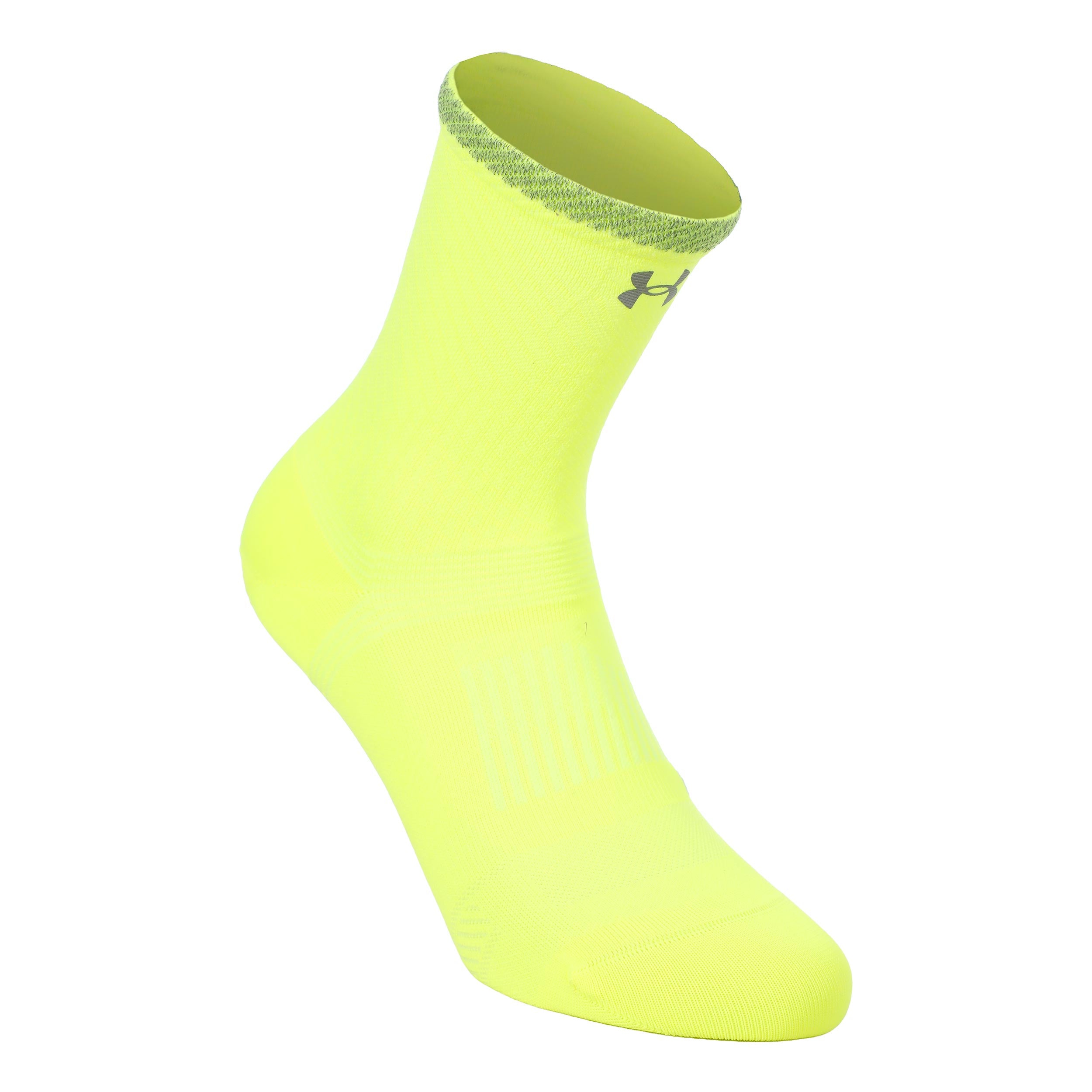 Under Armour Velociti Lite Crew  Running Socks Unisex-neon yellow, neon yellow