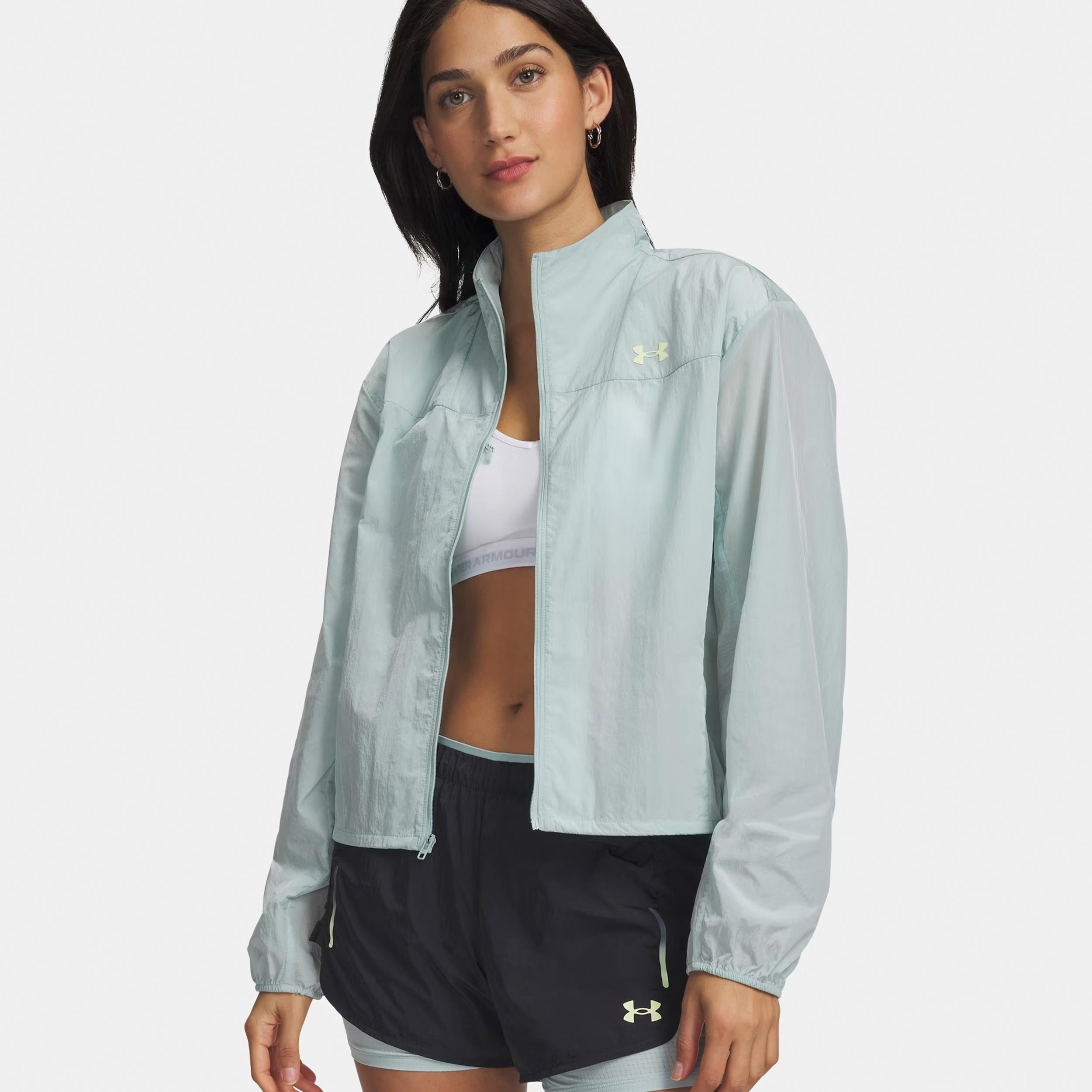 Under Armour Explor Trail Run Wind  Running jacket Women-blue, light green