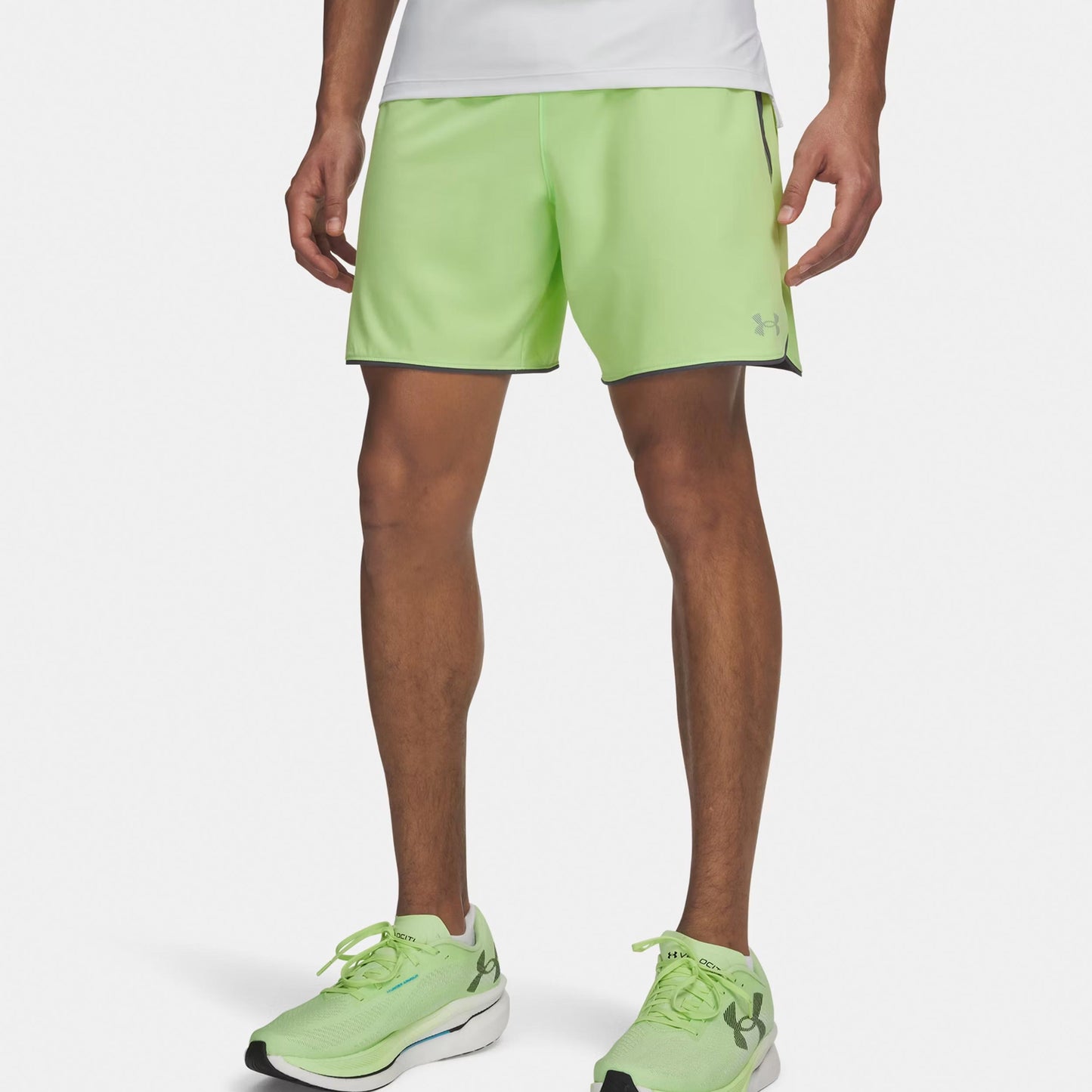 Under Armour Velociti Pro 7in  Running shorts Men-neon green, silver