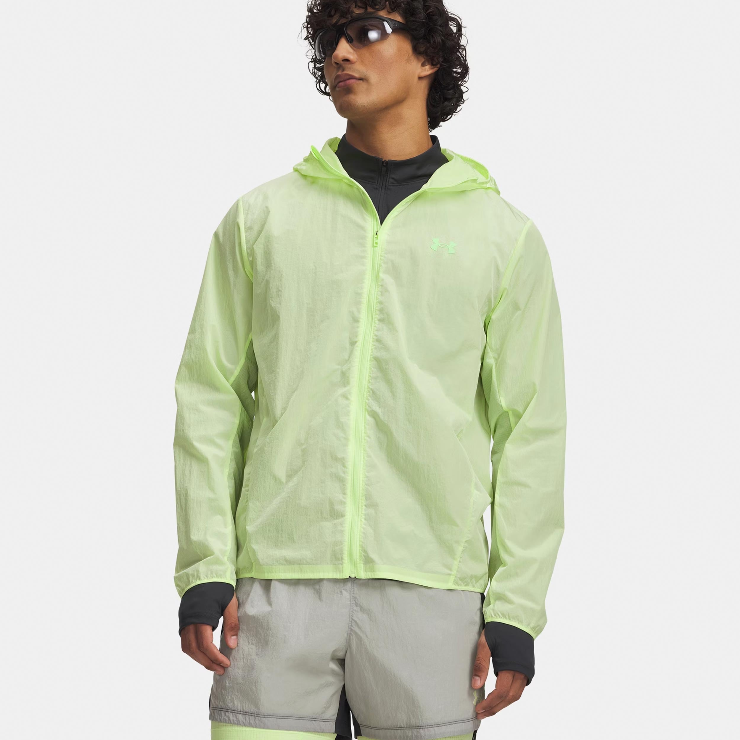 Under Armour Explor Trail Run WindShell Running jacket Men-light green, neon green