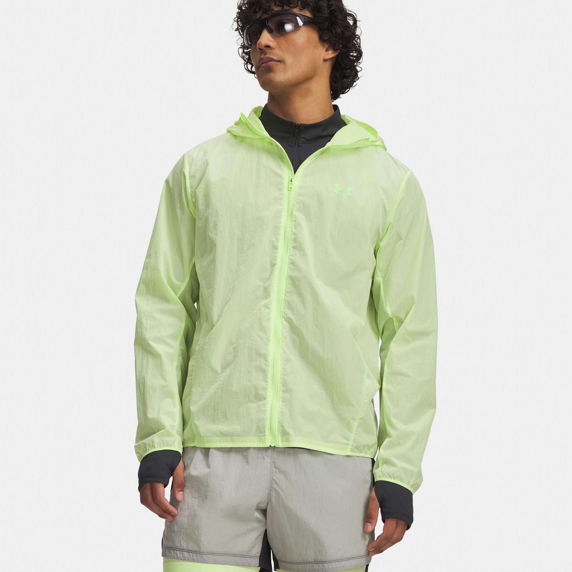 Under Armour Explor Trail Run WindShell Running jacket Men-light green, neon green