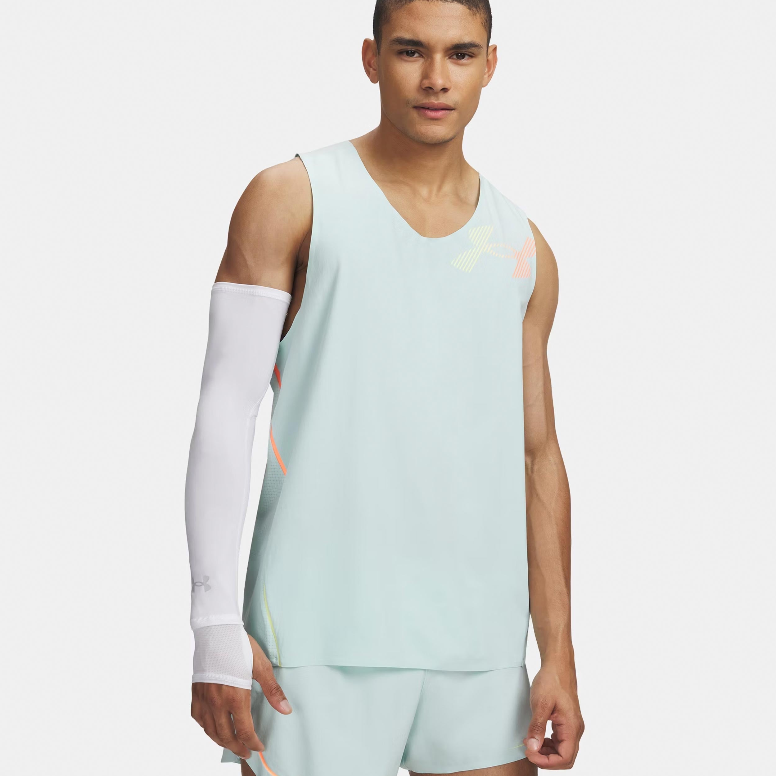 Under Armour Velociti Elite Singlet Running shirt Men-mint, coral