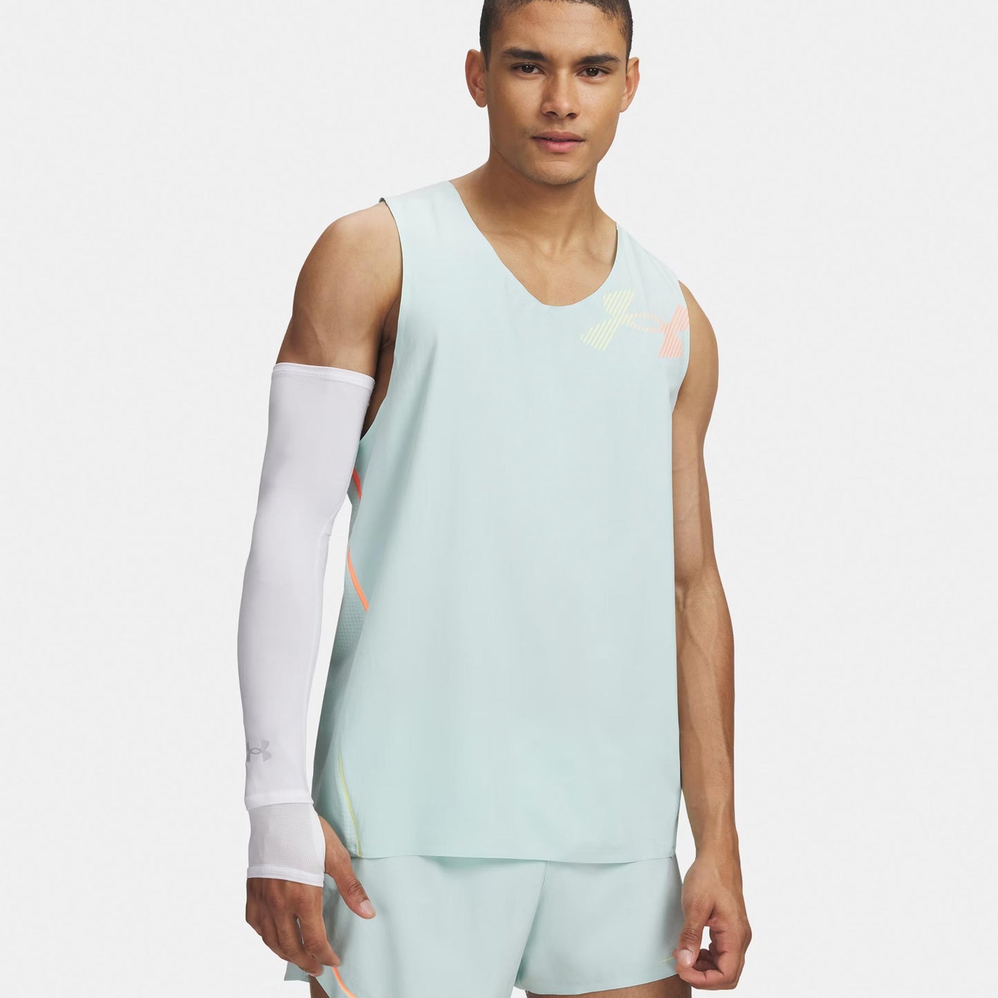Under Armour Velociti Elite Singlet Running shirt Men-mint, coral