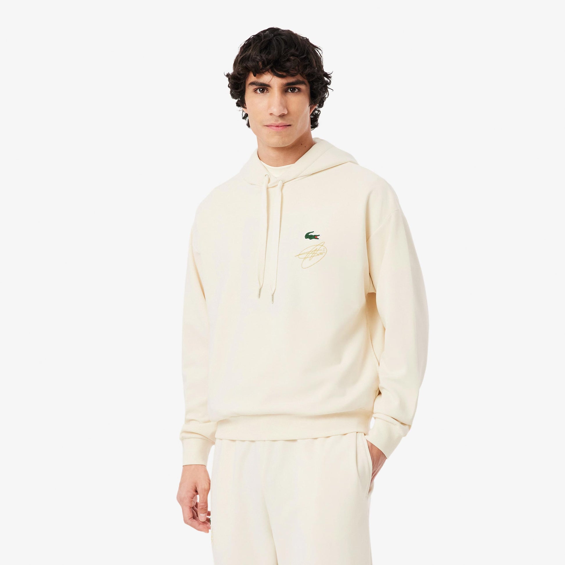 Lacoste Signature Sweatshirt Men - white, multicoloured