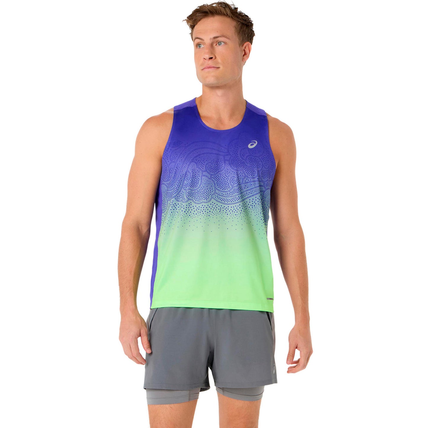 ASICS Road Fade Running shirt Men-blue, green