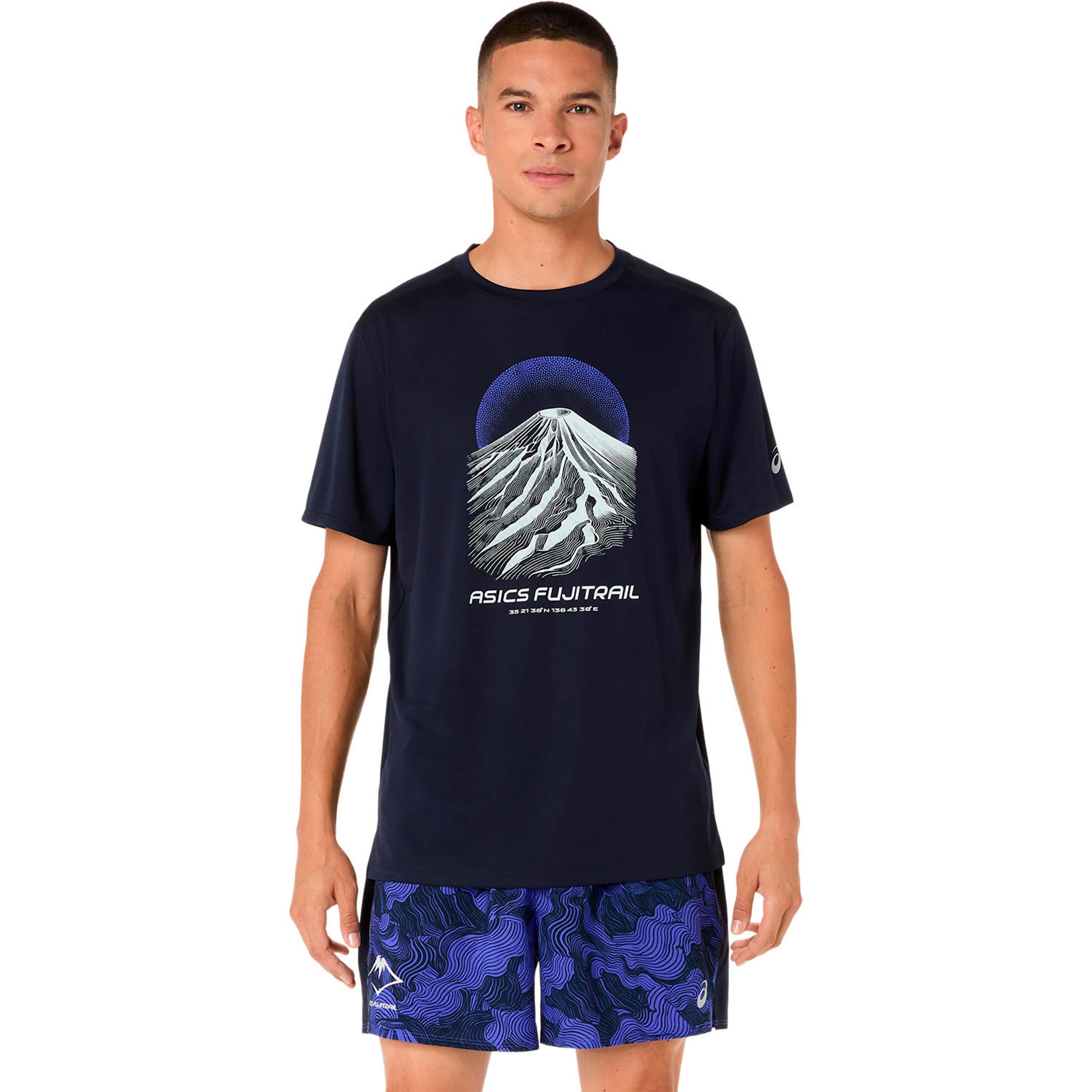 ASICS Fujitrail Logo  Running shirt Men - dark blue, blue