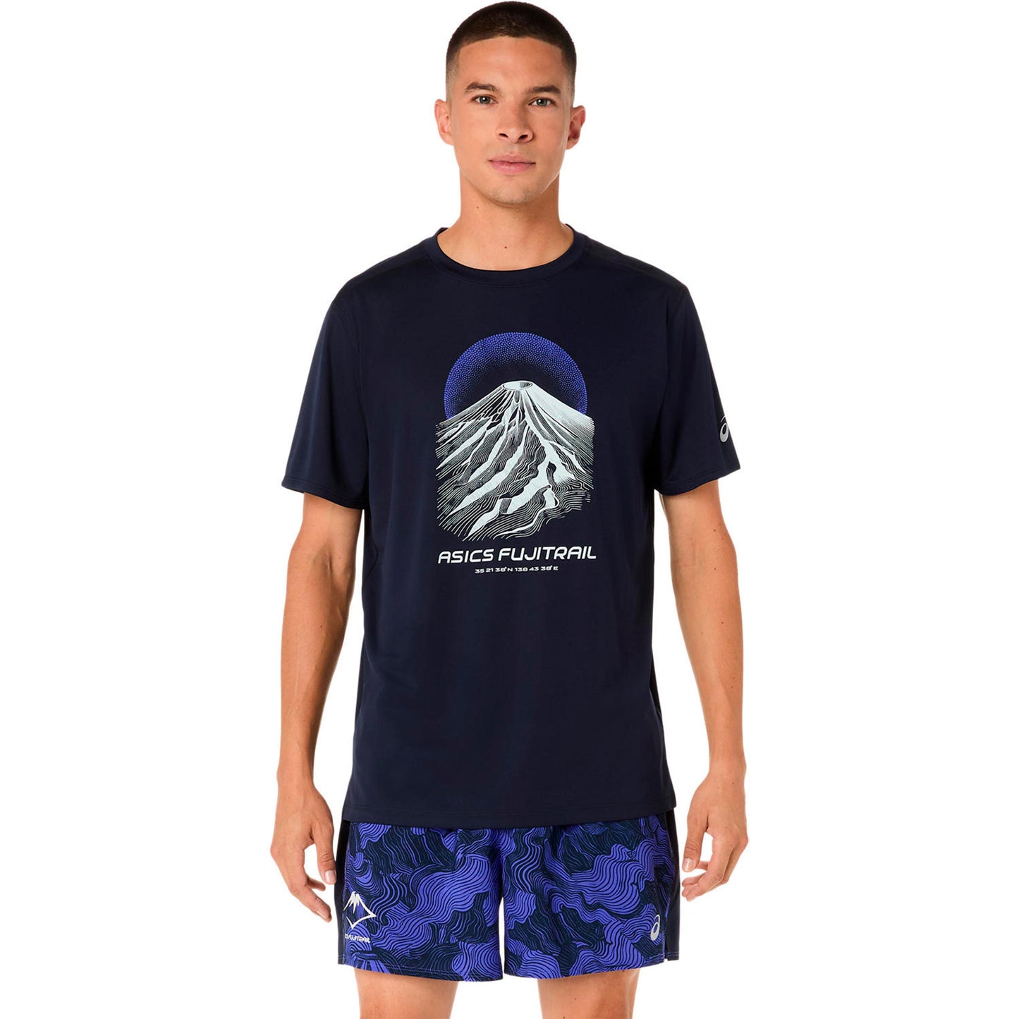 ASICS Fujitrail Logo  Running shirt Men - dark blue, blue