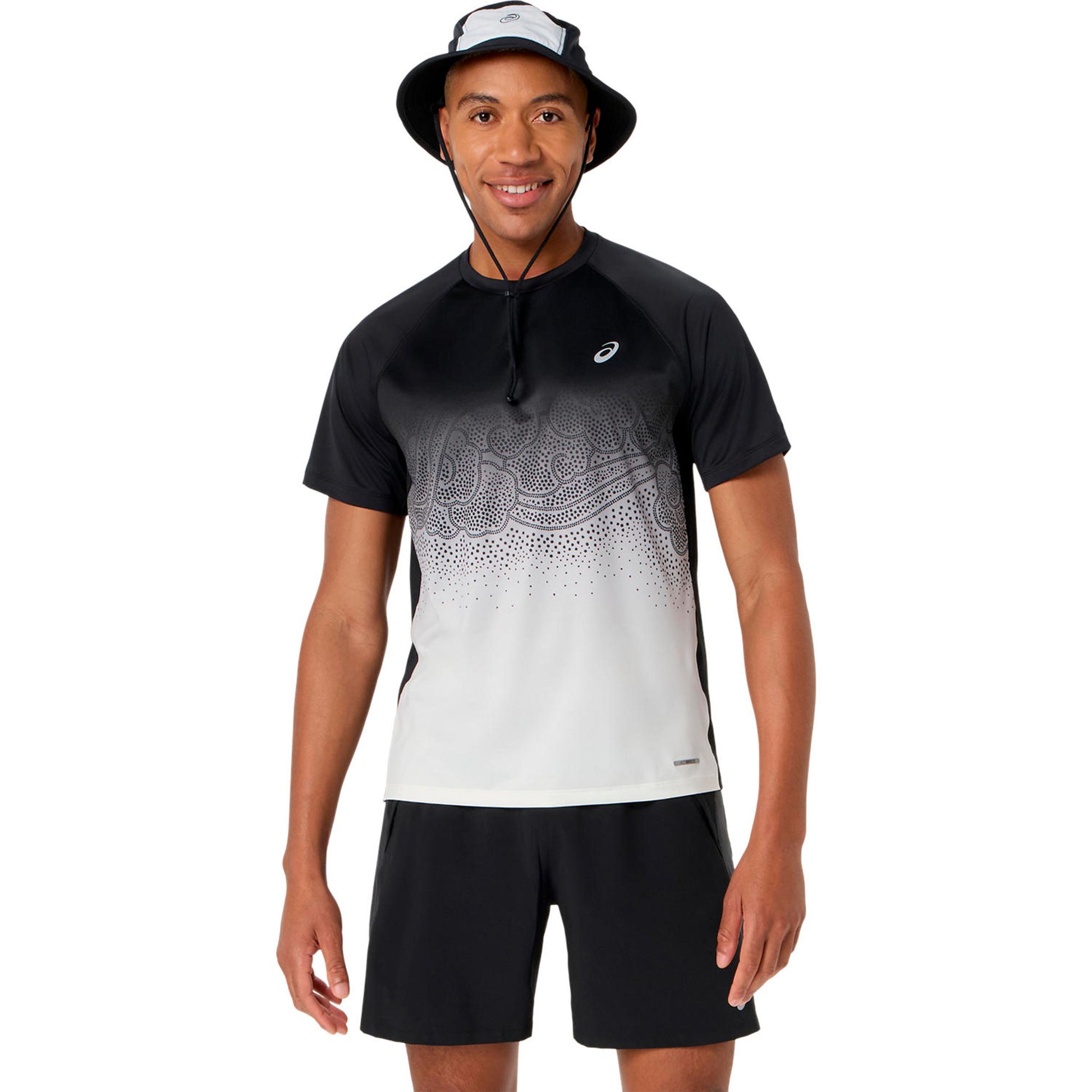 ASICS Road Ibuki  Running shirt Men - black, beige