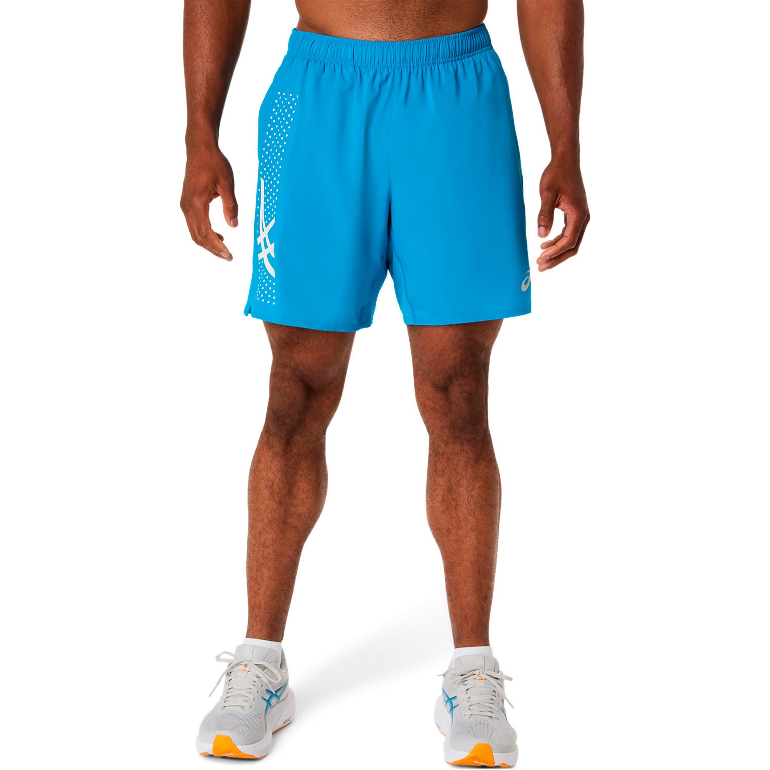 ASICS Icon 7In  Running shorts Men - blue, beige