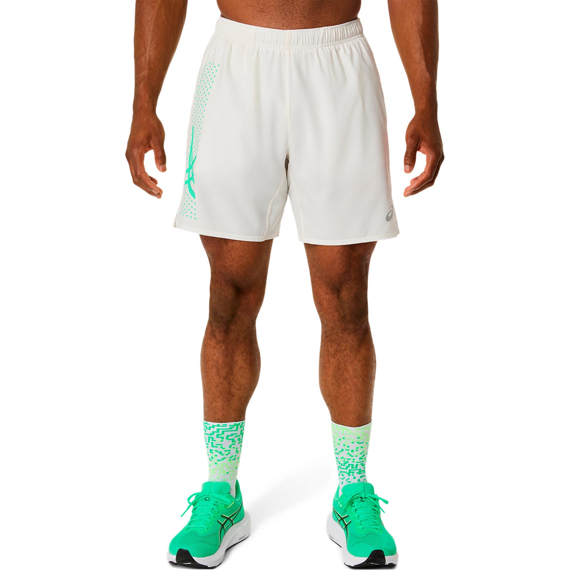 ASICS Icon 7In  Running shorts Men - beige, green