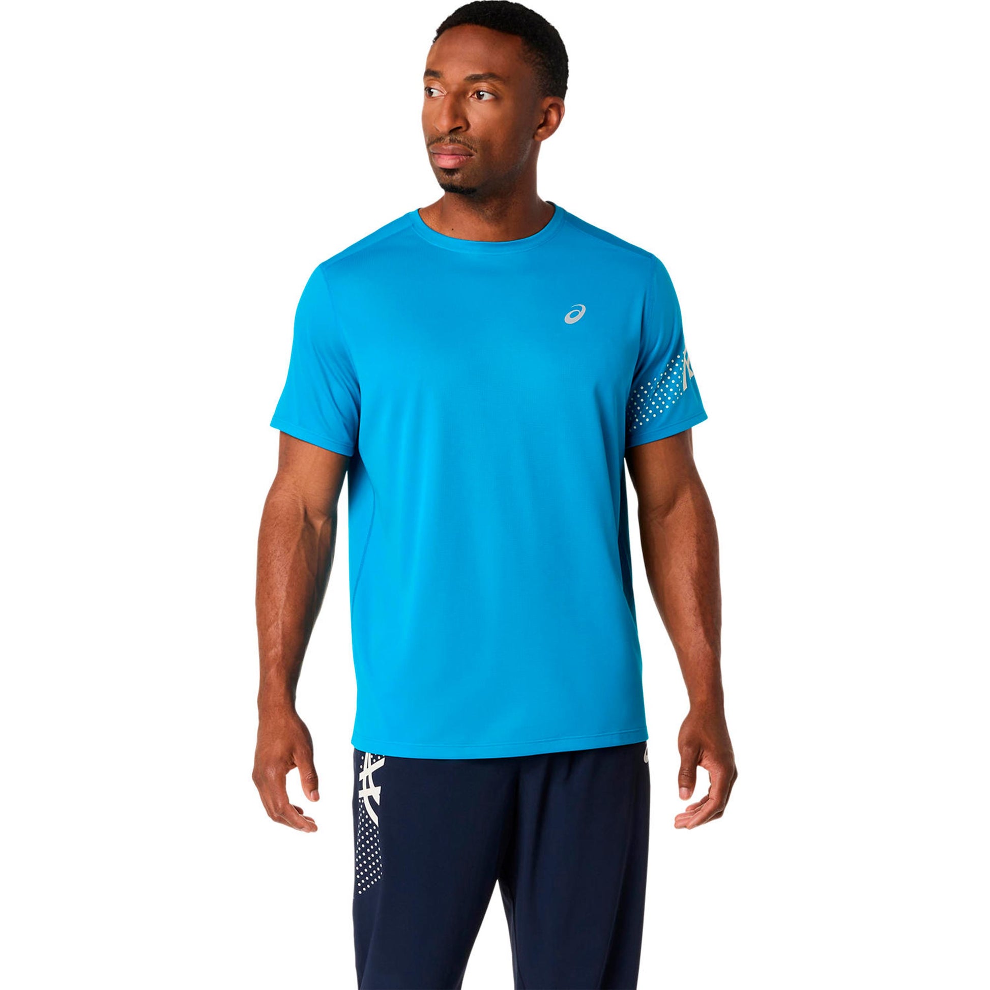 ASICS Icon  Laufshirt Herren - blau, beige