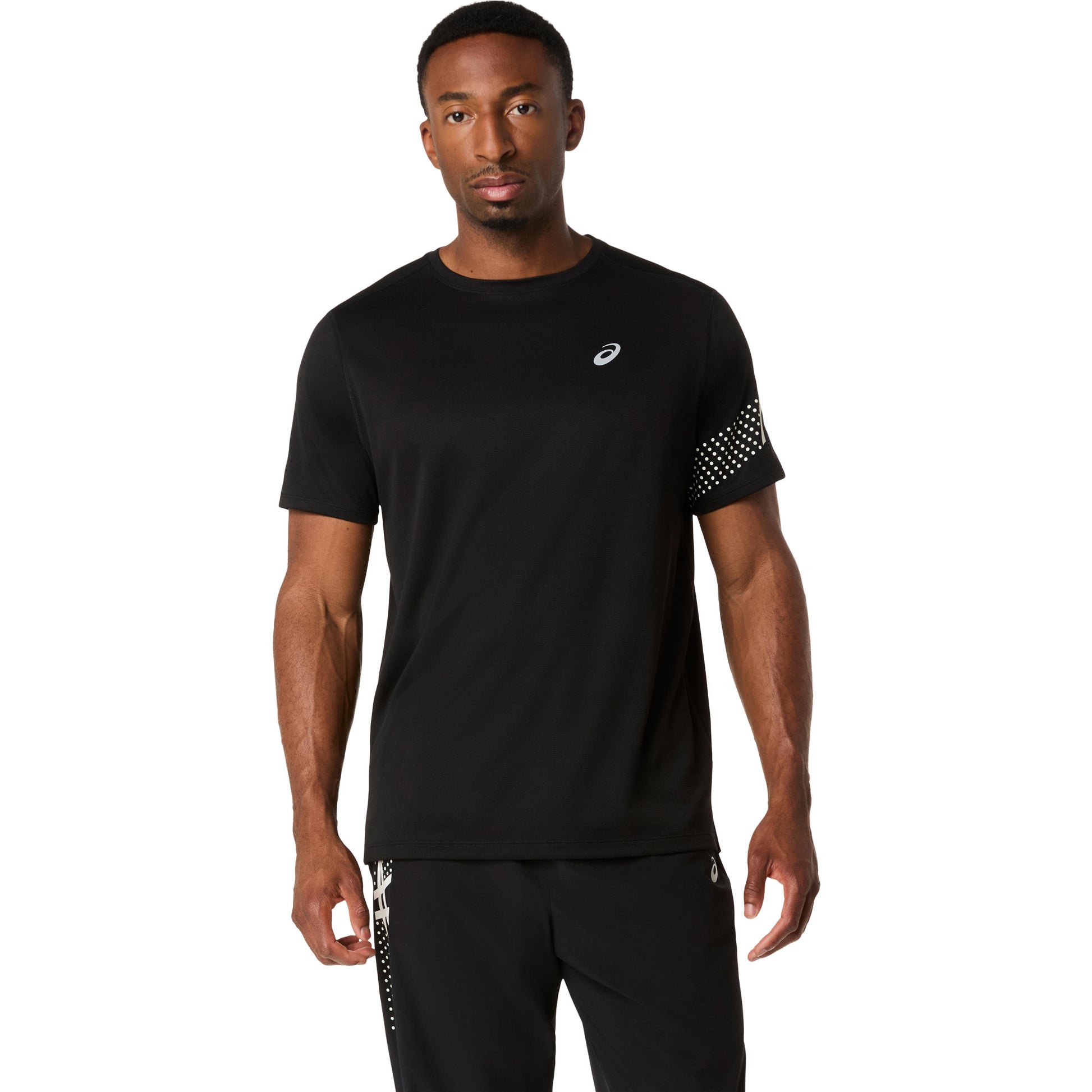 ASICS Icon  Running shirt Men - black, cream