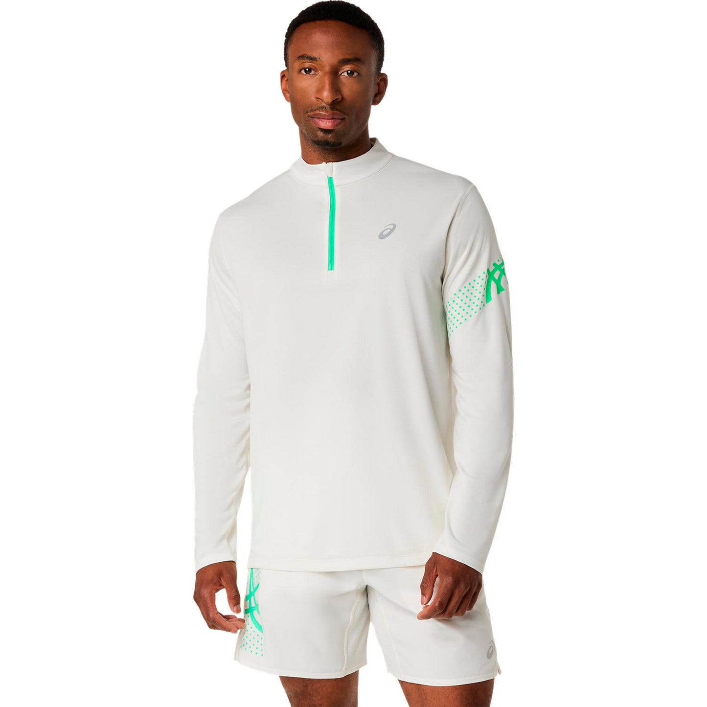 ASICS Icon 1/2 Zip  Laufshirt Herren - beige, grün