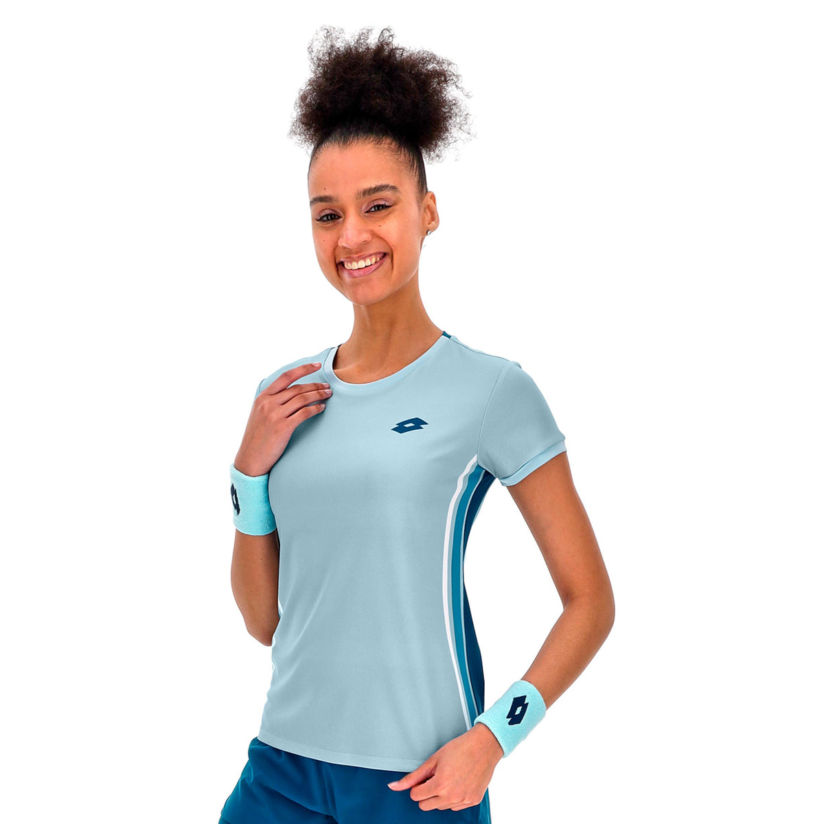 Lotto Tech VI T-Shirt Women - light blue, white