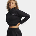 Rival Fleece Script Halfzip Sweatshirt Women - black, white