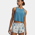 Tech Sport Mesh Crop Tank top Women-blue