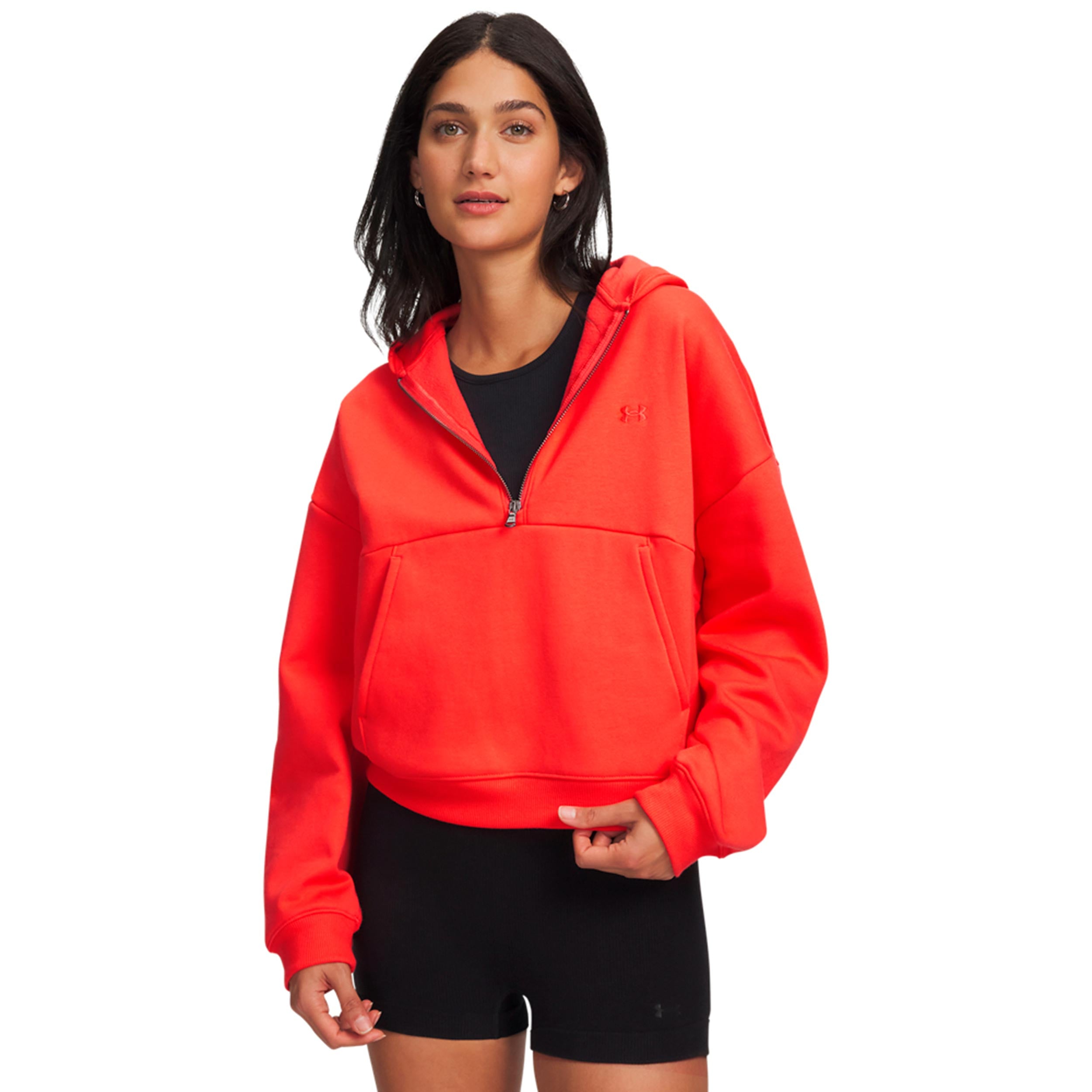 Under Armour Icon Fleece Halfzip Hoody Women-red, red