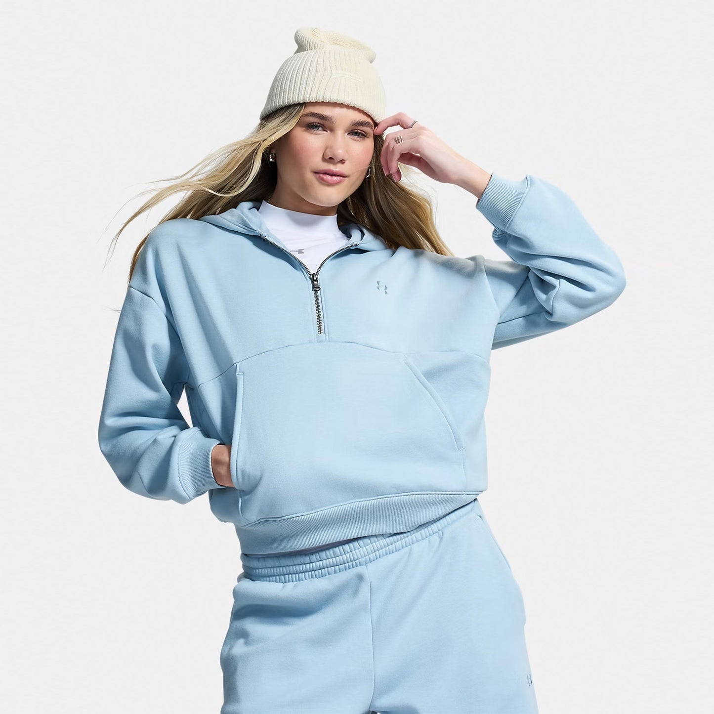 Under Armour Icon Fleece Halfzip Hoody Women - blue, blue-gray