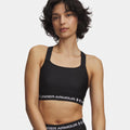 HeatGear High Sport-BH Damen-schwarz, weiß