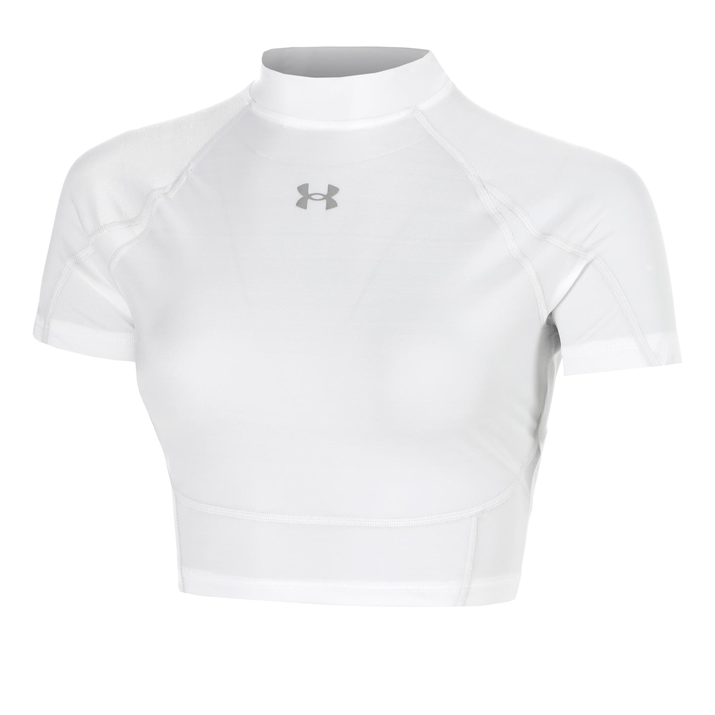 Under Armour HeatGear Elite Crop T-Shirt Damen-weiß