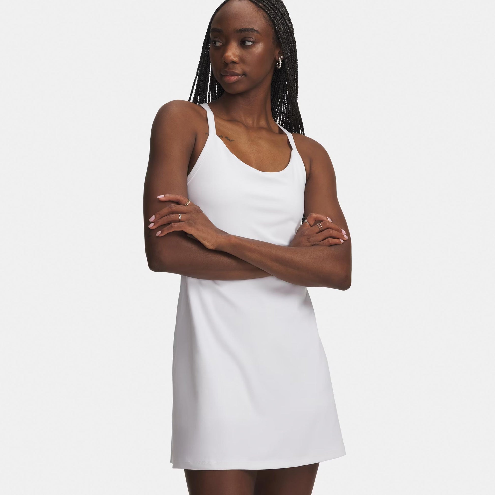 Under Armour Motion Kleid Damen-weiß, grau