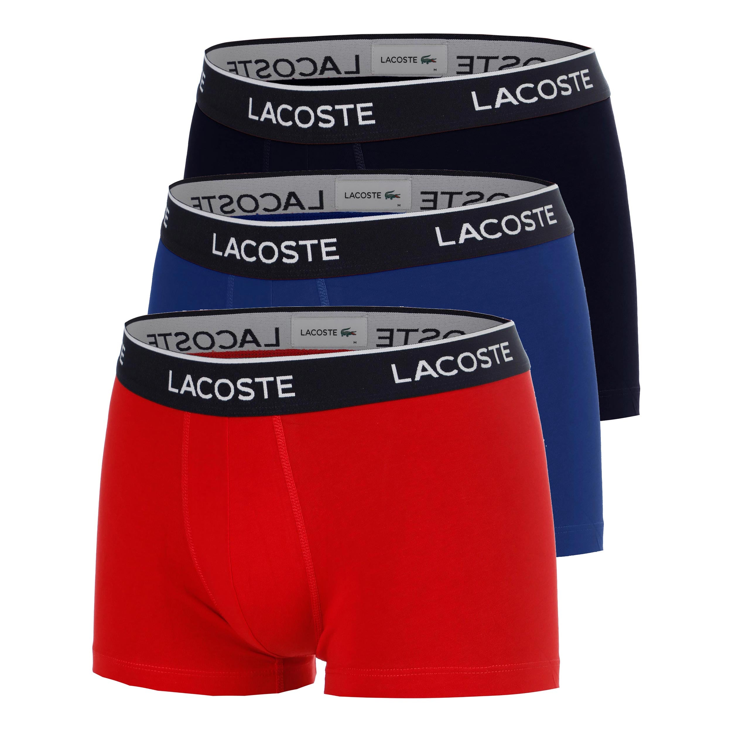 Lacoste Courts Boxer shorts 3 Pack Men - blue, red