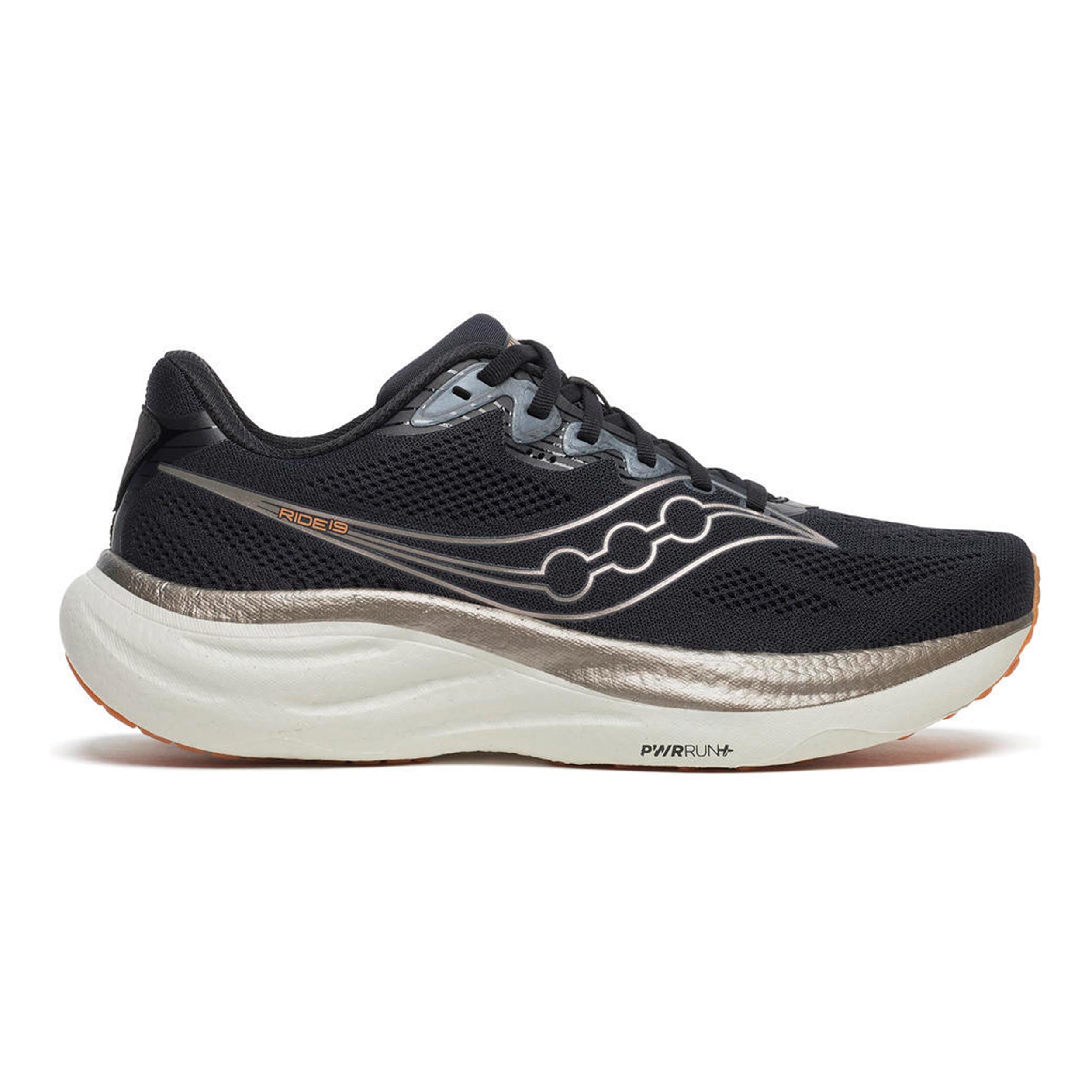 Saucony Ride 19 Neutral running shoe Men-black, silver
