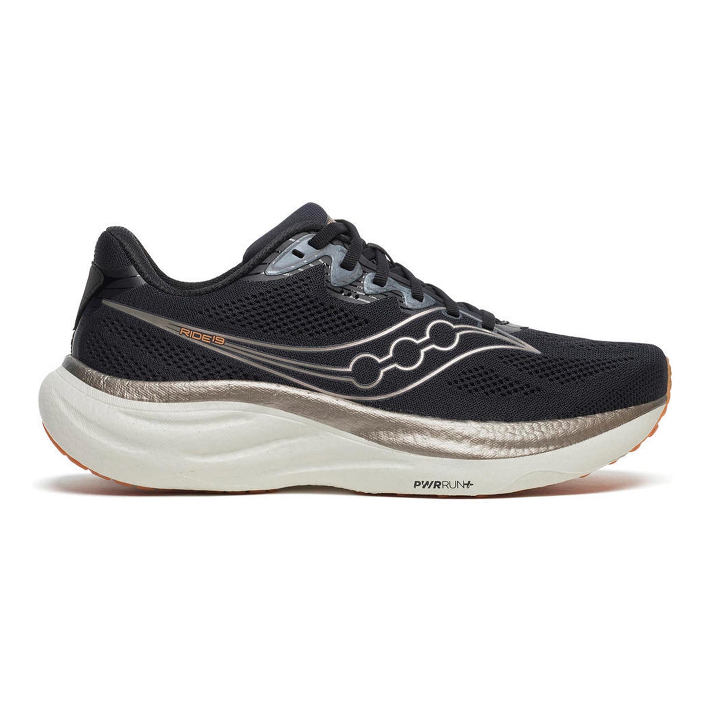 Saucony Ride 19 Neutralschuh Herren-schwarz, silber