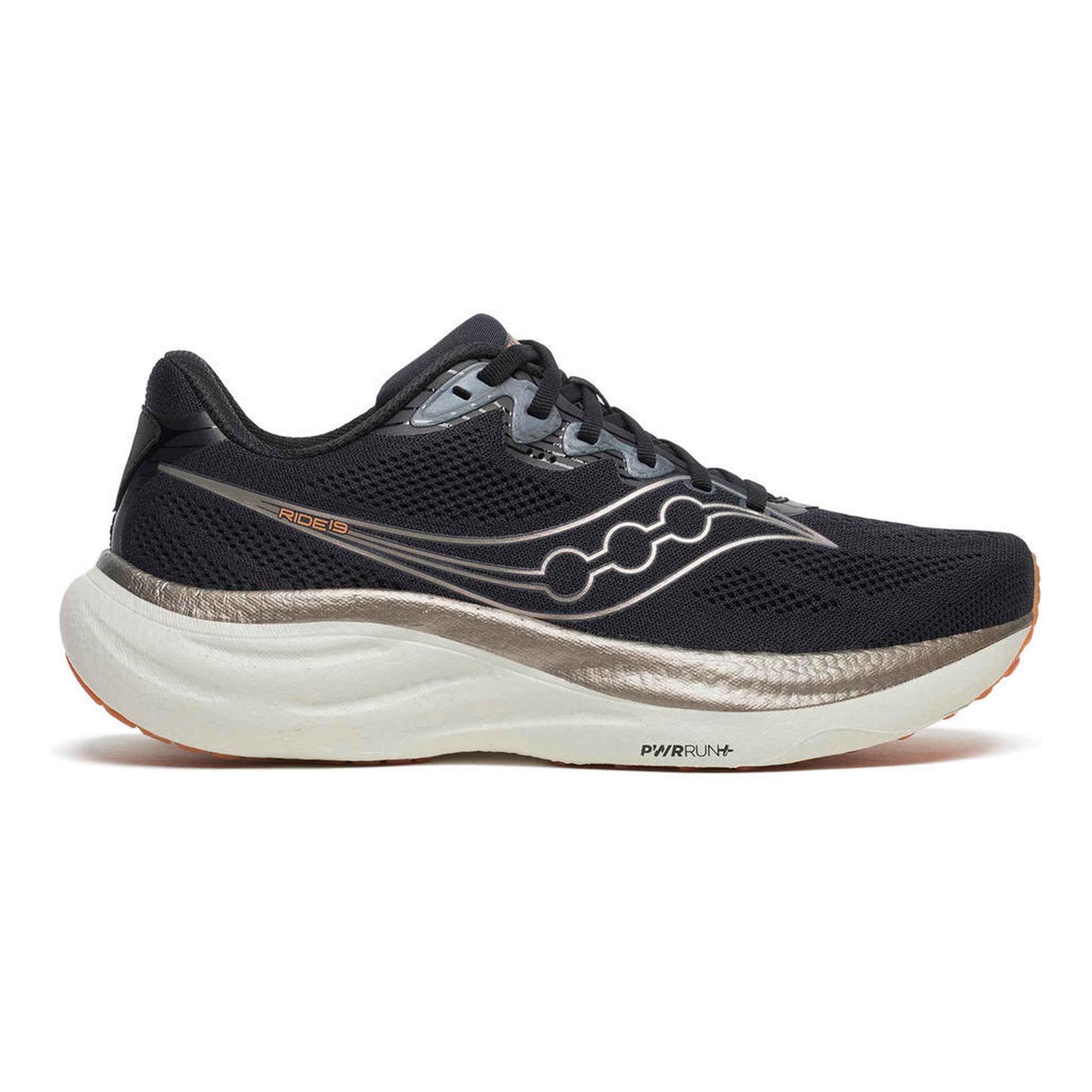 Saucony Ride 19 Neutralschuh Herren-schwarz, silber