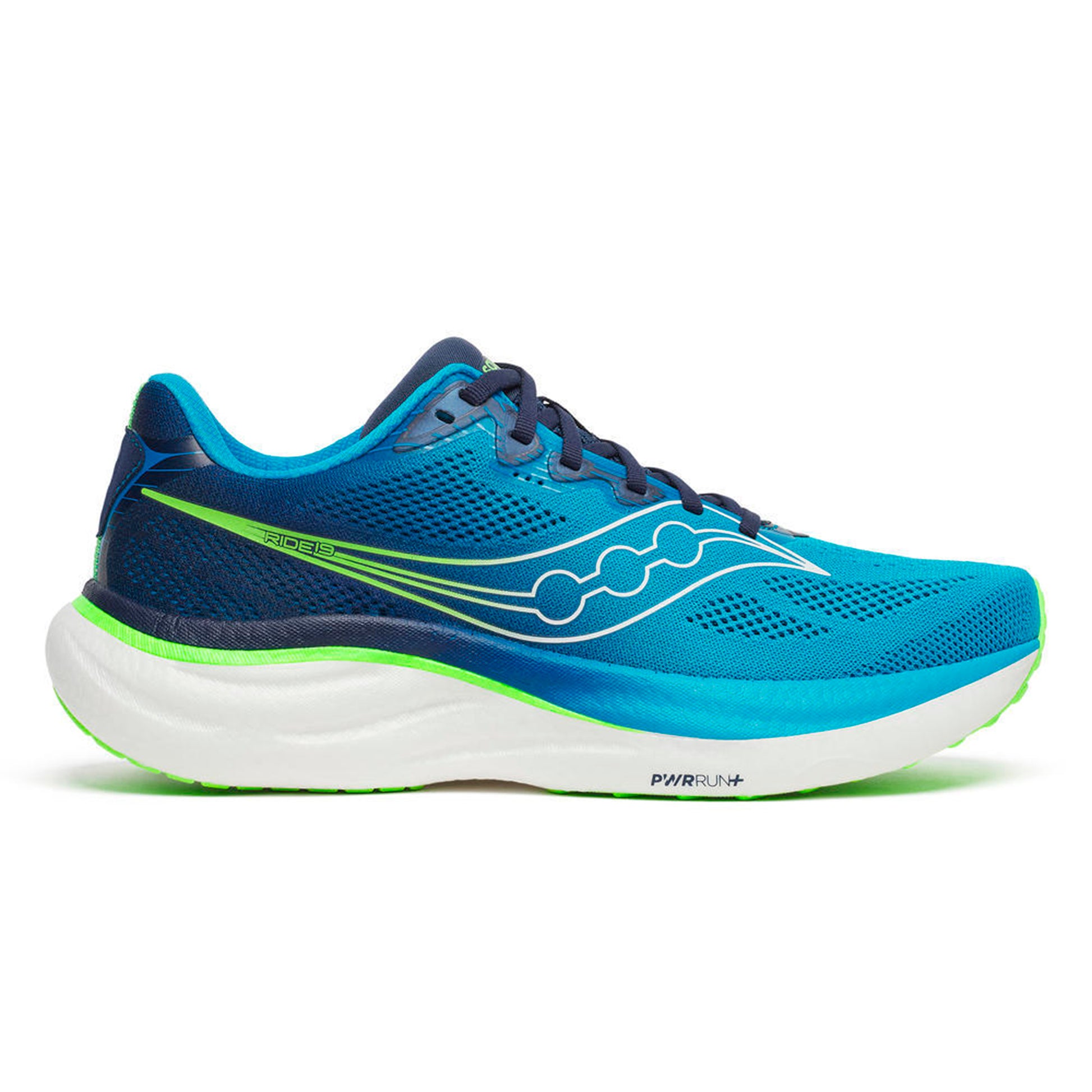 Saucony Ride 19 Neutralschuh Herren-blau, neongrün