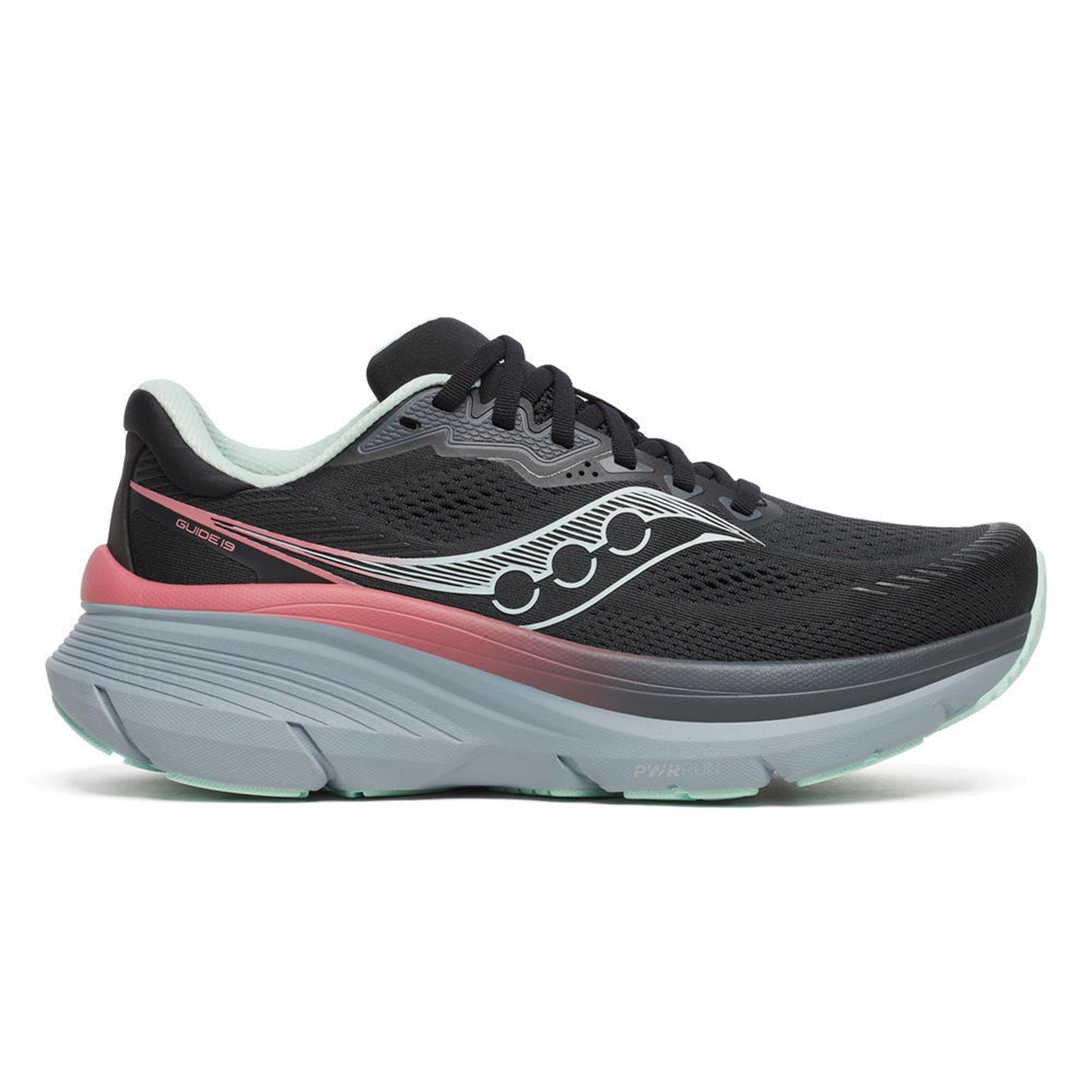 Saucony Guide 19 Stability running shoe Women-black, mint