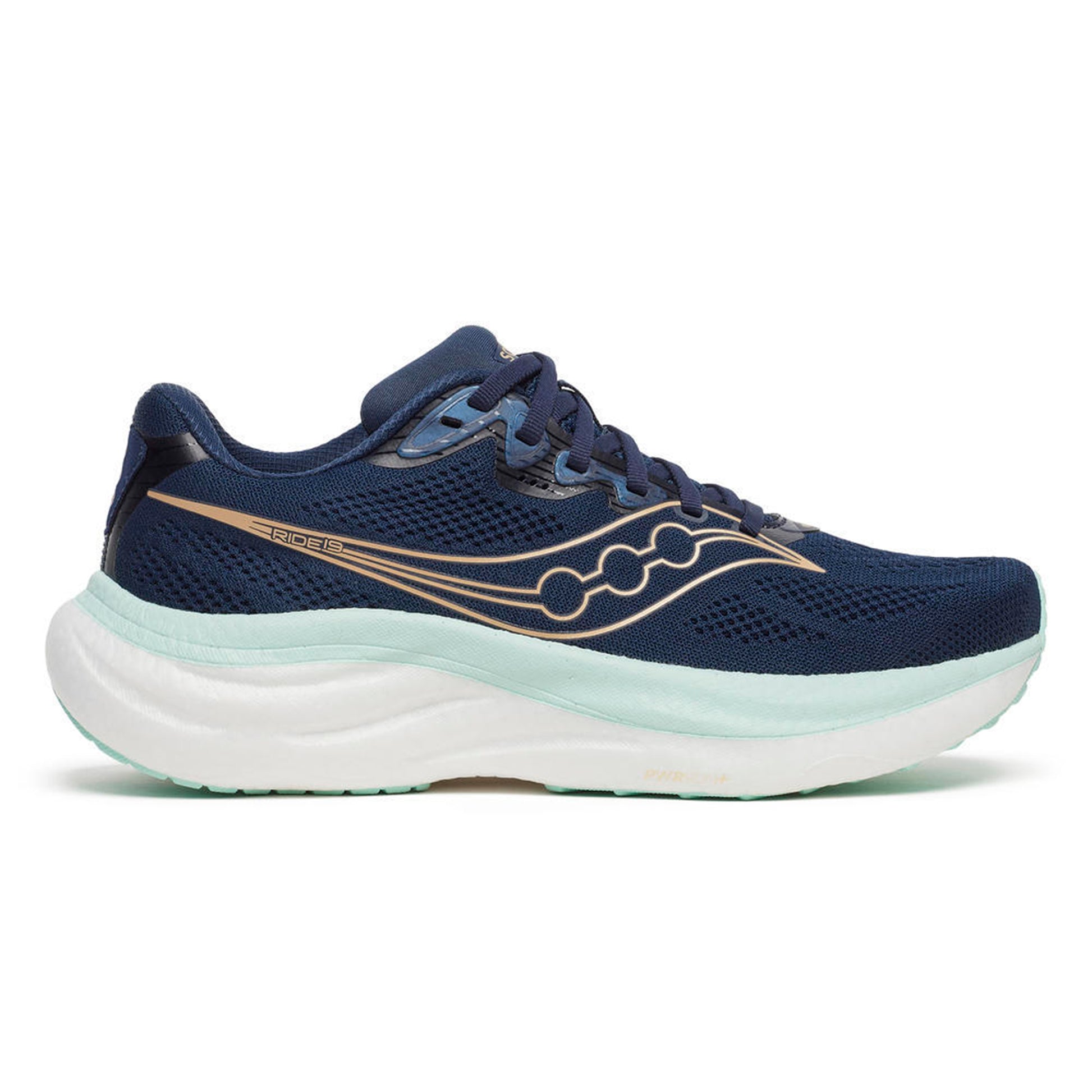 Saucony Ride 19 Neutral running shoe Women-dark blue, white