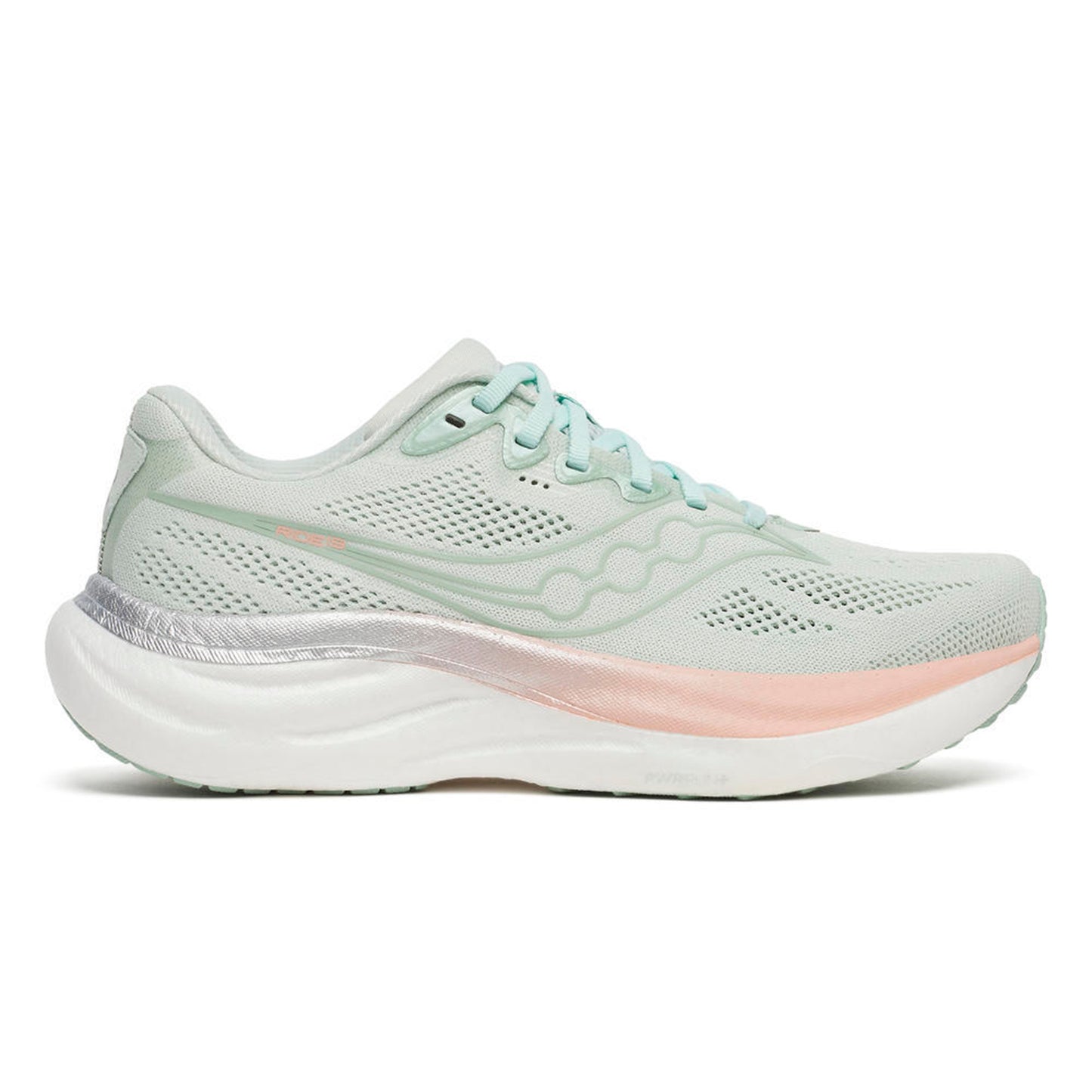Saucony Ride 19 Neutralschuh Damen-hellgrün, rosa
