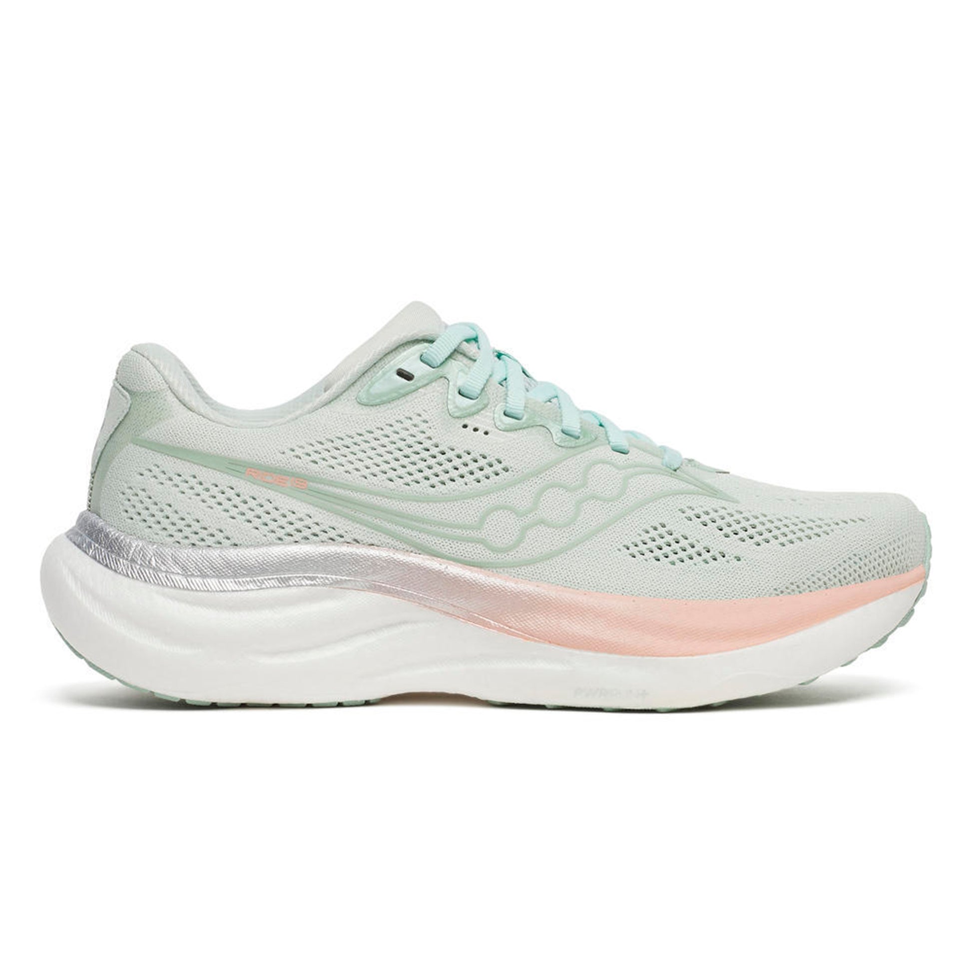 Saucony Ride 19 Neutralschuh Damen-hellgrün, rosa