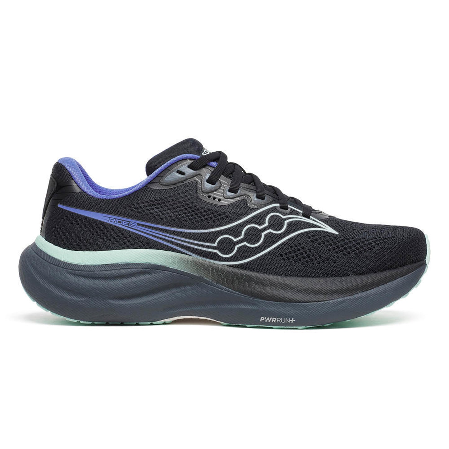 Saucony Ride 19 Neutral running shoe Women-black, mint