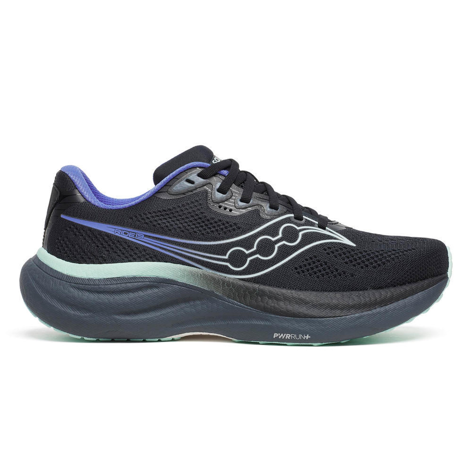 Saucony Ride 19 Neutral running shoe Women-black, mint