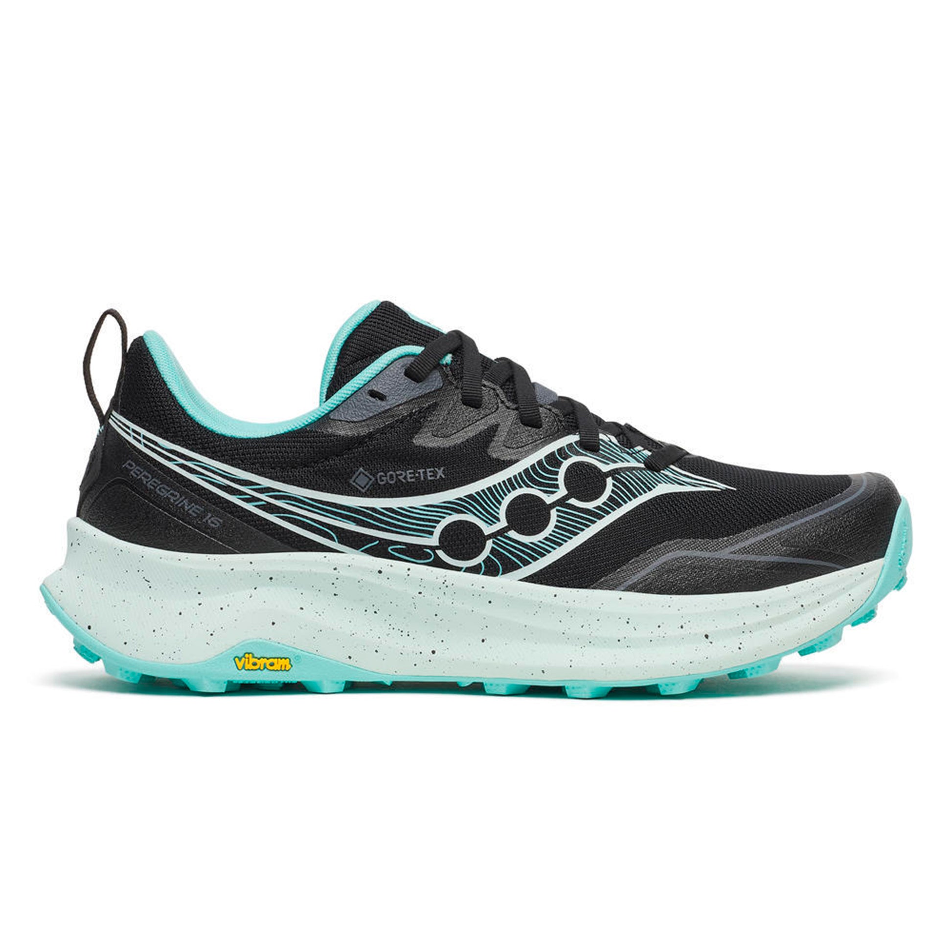 Saucony Peregrine 16 GTX Trail running shoe Women-black, light blue