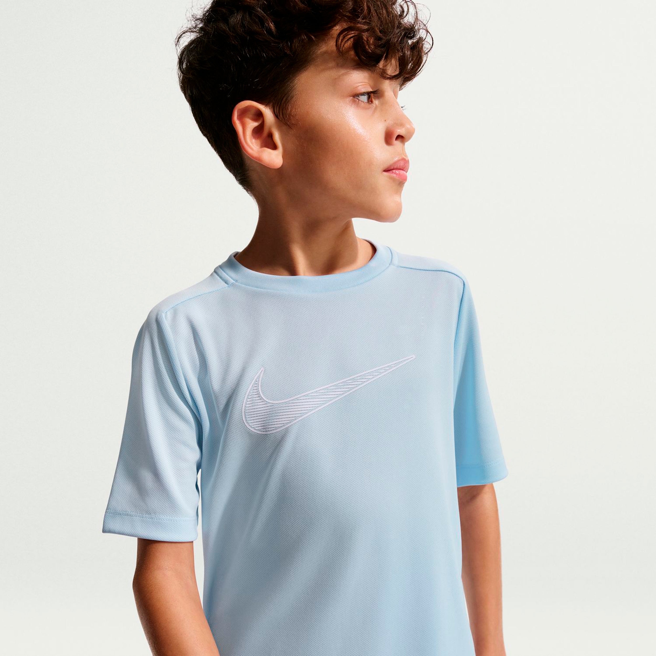 Nike Dri-Fit Multi  T-Shirt Boys - light blue, white