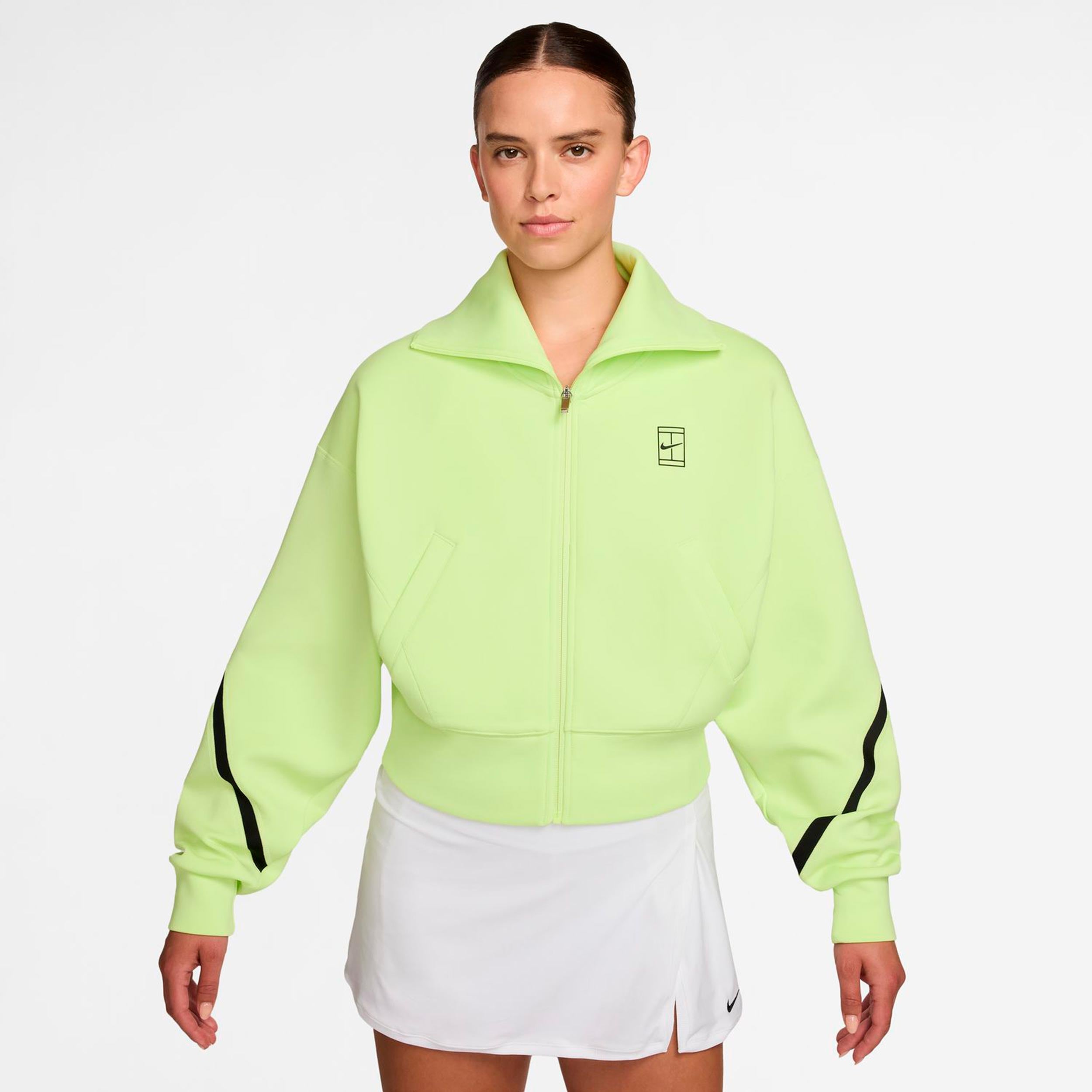 Nike Court Dri-Fit Advantage  Trainingsjacke Damen-limette