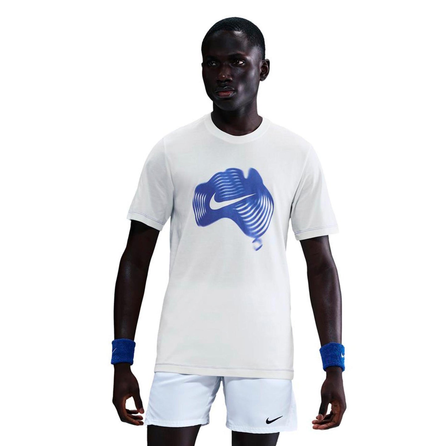 Nike Court Dri-Fit T-Shirt Herren-creme, blau