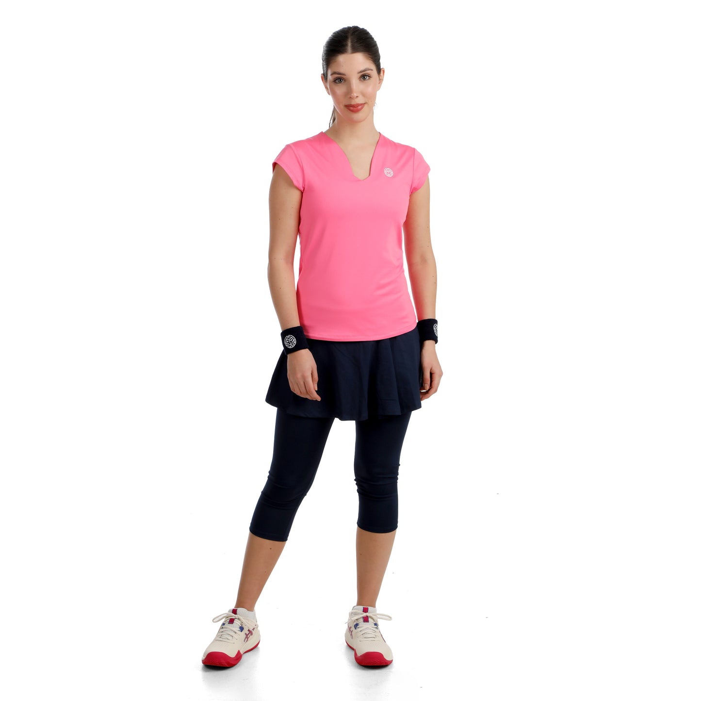 BIDI BADU Crew 2.0 V-Neck T-Shirt Women-pink